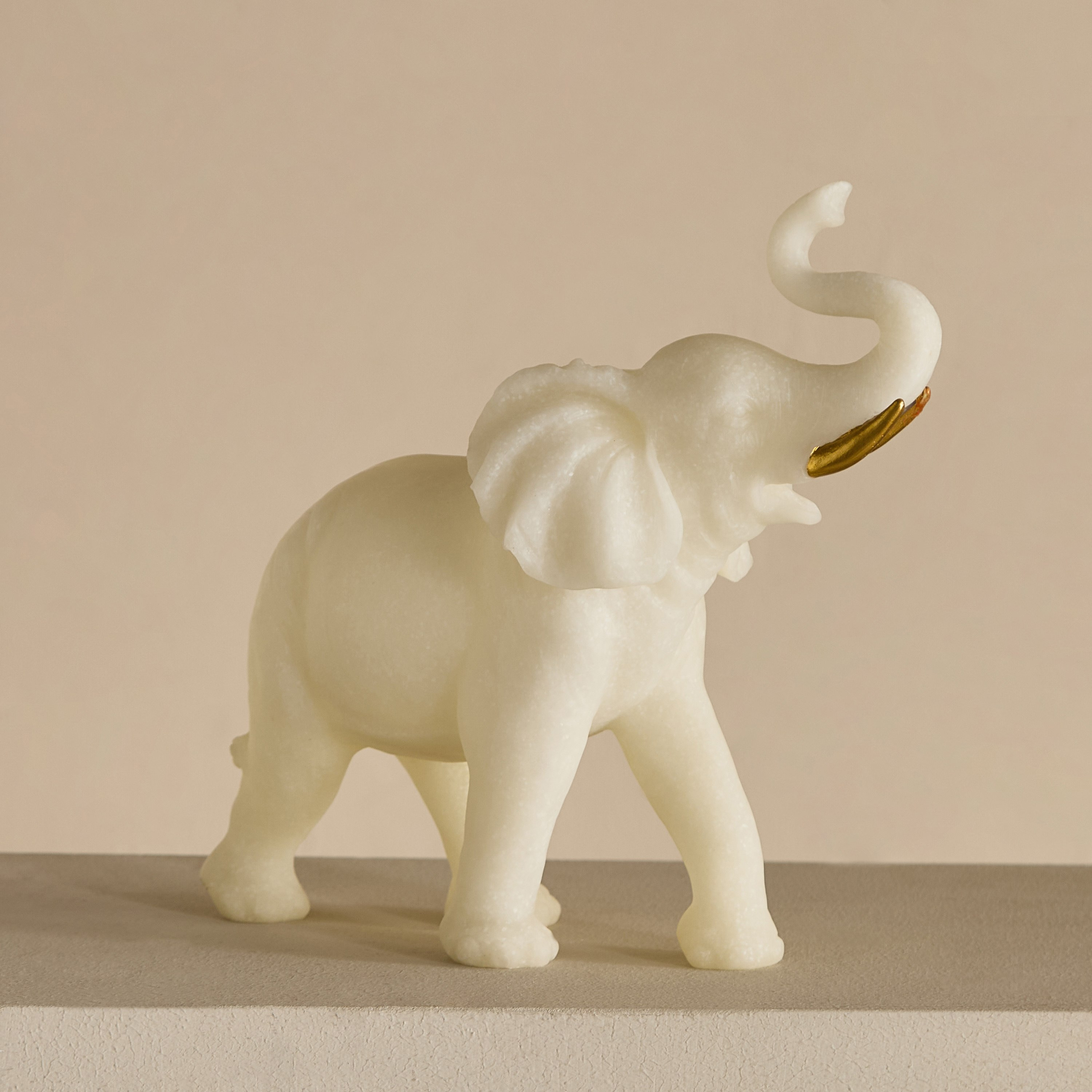 قطعة ديكور على شكل فيل من غبار الرخام والبوليريسين من فيردانت - ‎25.9×10.9×24.8 سم‎-hbxhomeware-homedecor-figurinesandornaments-image-4