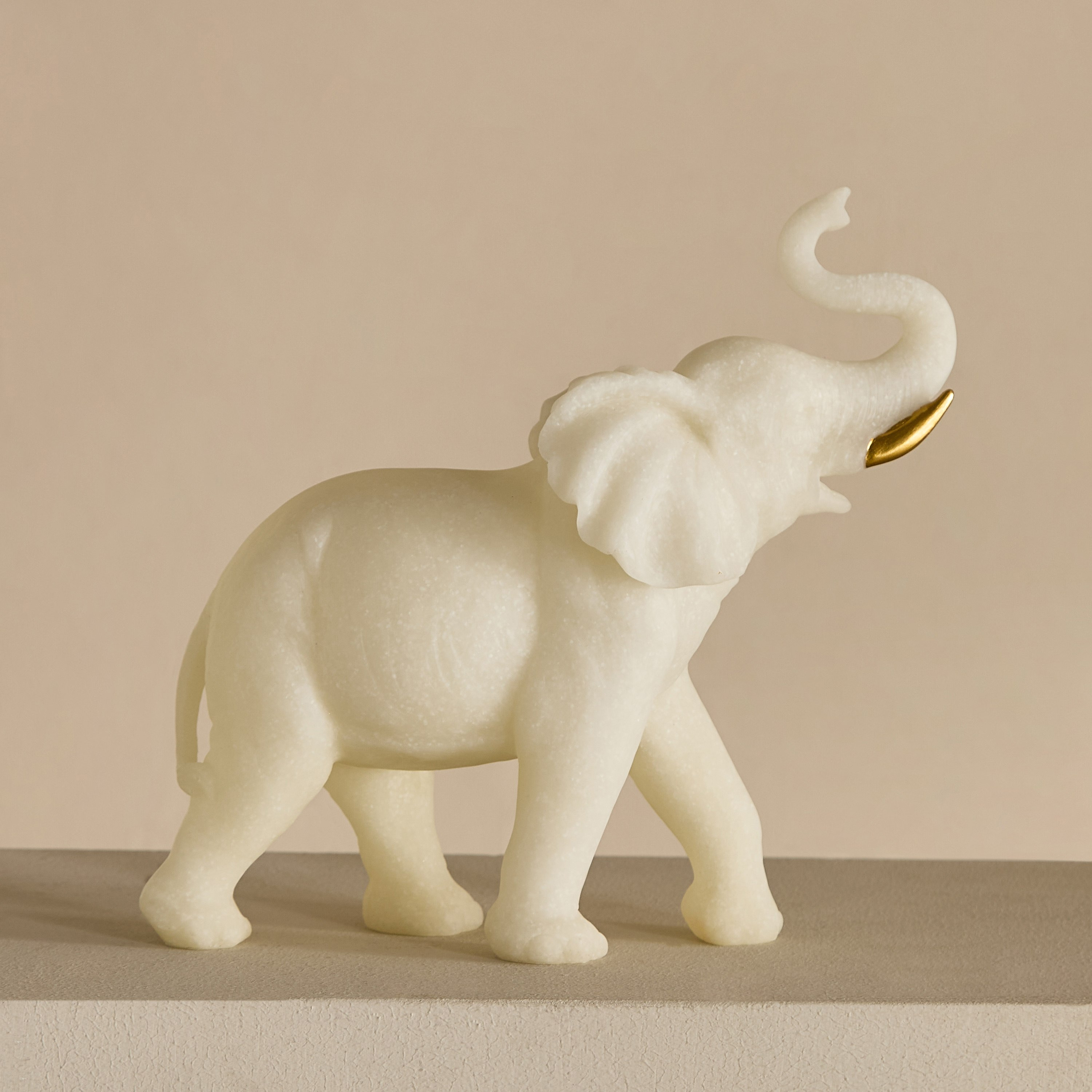 قطعة ديكور على شكل فيل من غبار الرخام والبوليريسين من فيردانت - ‎25.9×10.9×24.8 سم‎-hbxhomeware-homedecor-figurinesandornaments-image-5