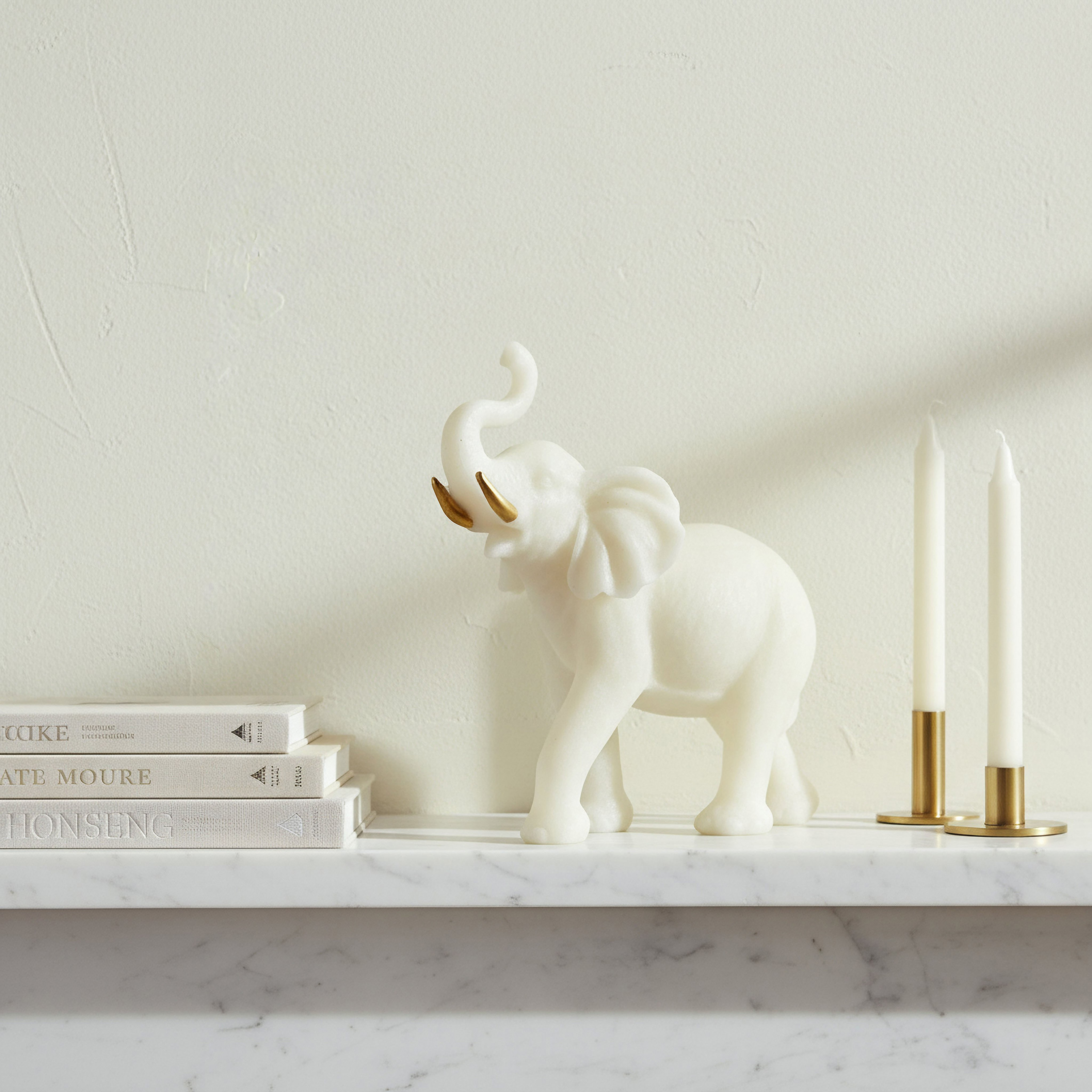 قطعة ديكور على شكل فيل من غبار الرخام والبوليريسين من فيردانت - ‎25.9×10.9×24.8 سم‎-hbxhomeware-homedecor-figurinesandornaments-image-3