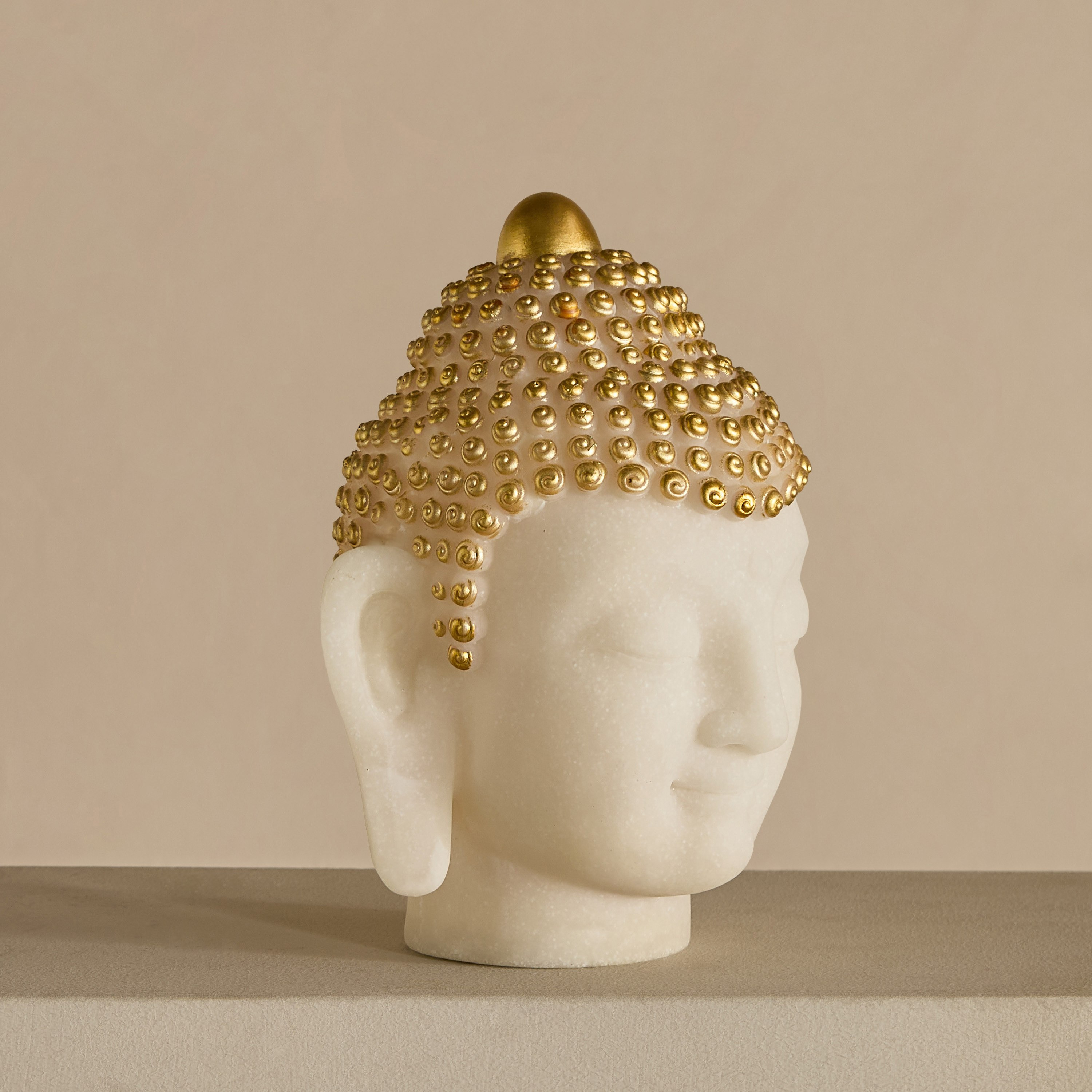 تمثال رأس بوذا بتشطيب غبار الرخام من فيردانت - ‎22×18.5×28 سم‎-hbxhomeware-homedecor-figurinesandornaments-image-5