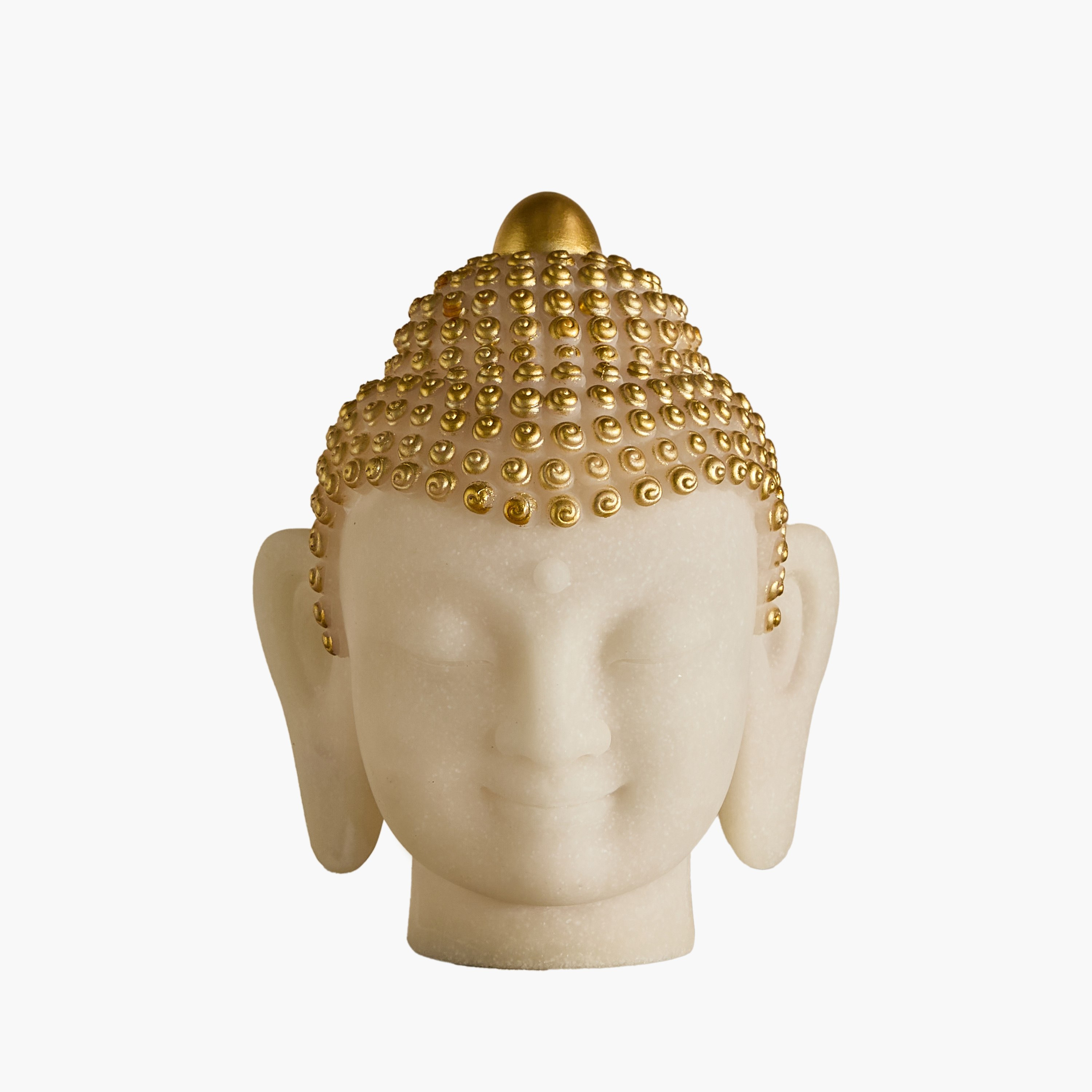 تمثال رأس بوذا بتشطيب غبار الرخام من فيردانت - ‎22×18.5×28 سم‎-hbxhomeware-homedecor-figurinesandornaments-image-8