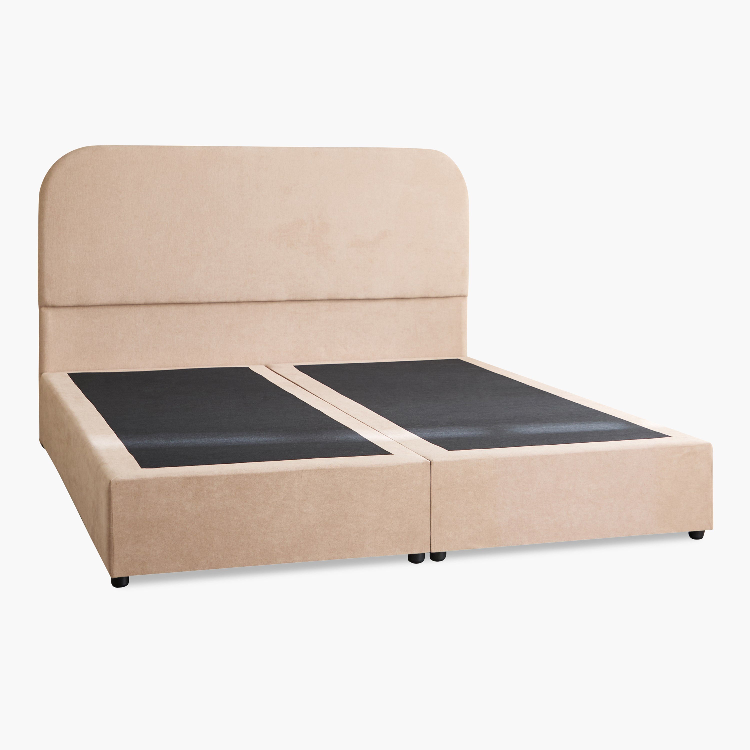 Movo Curvy Adrea Upholstered Queen Bed - 140x200 cm-hbxbedroom-bedsandbedsets-beds-queen-image-7