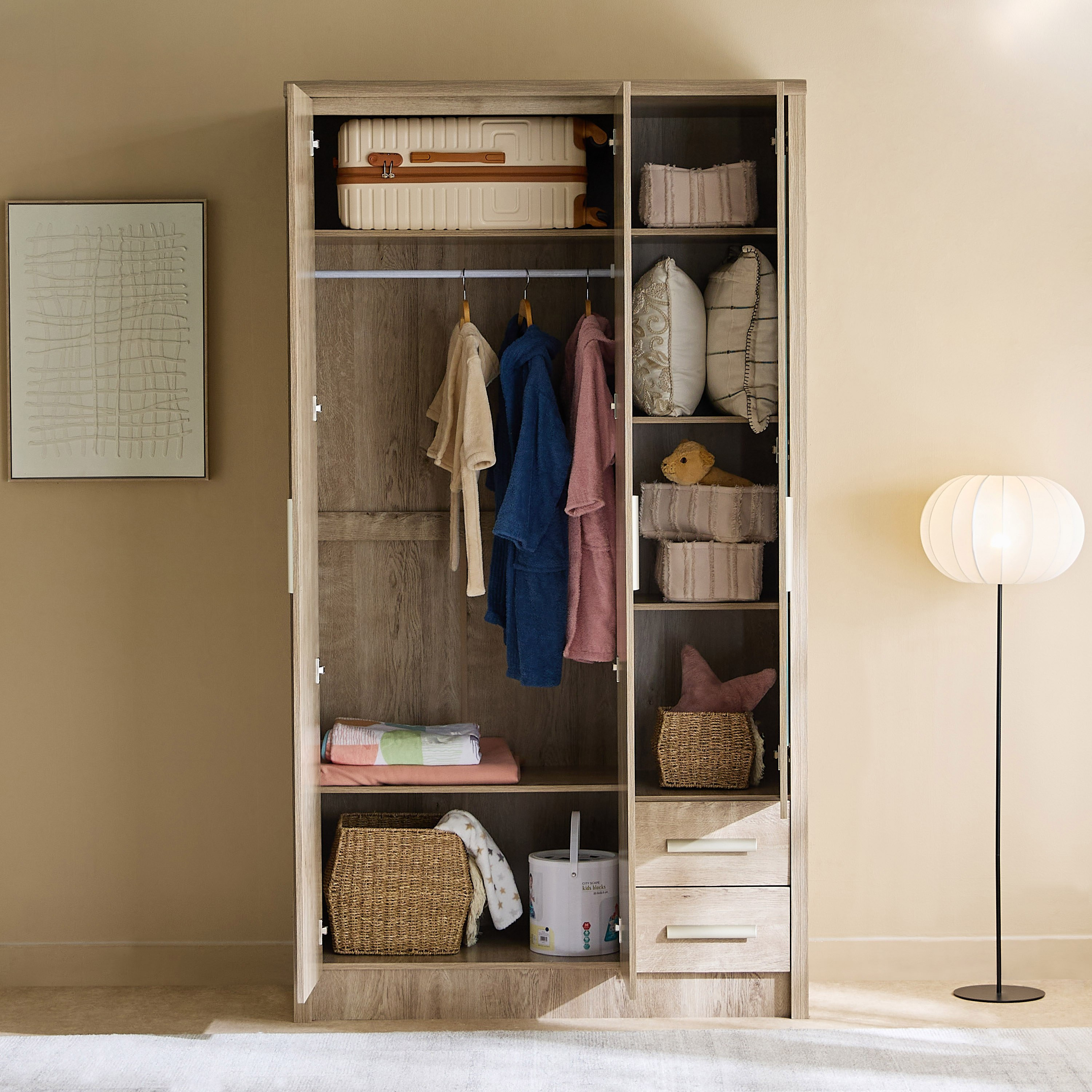 Curvy Nxt 3 Door Wardrobe with Mirror-hbxfurniture-wardrobes-image-3