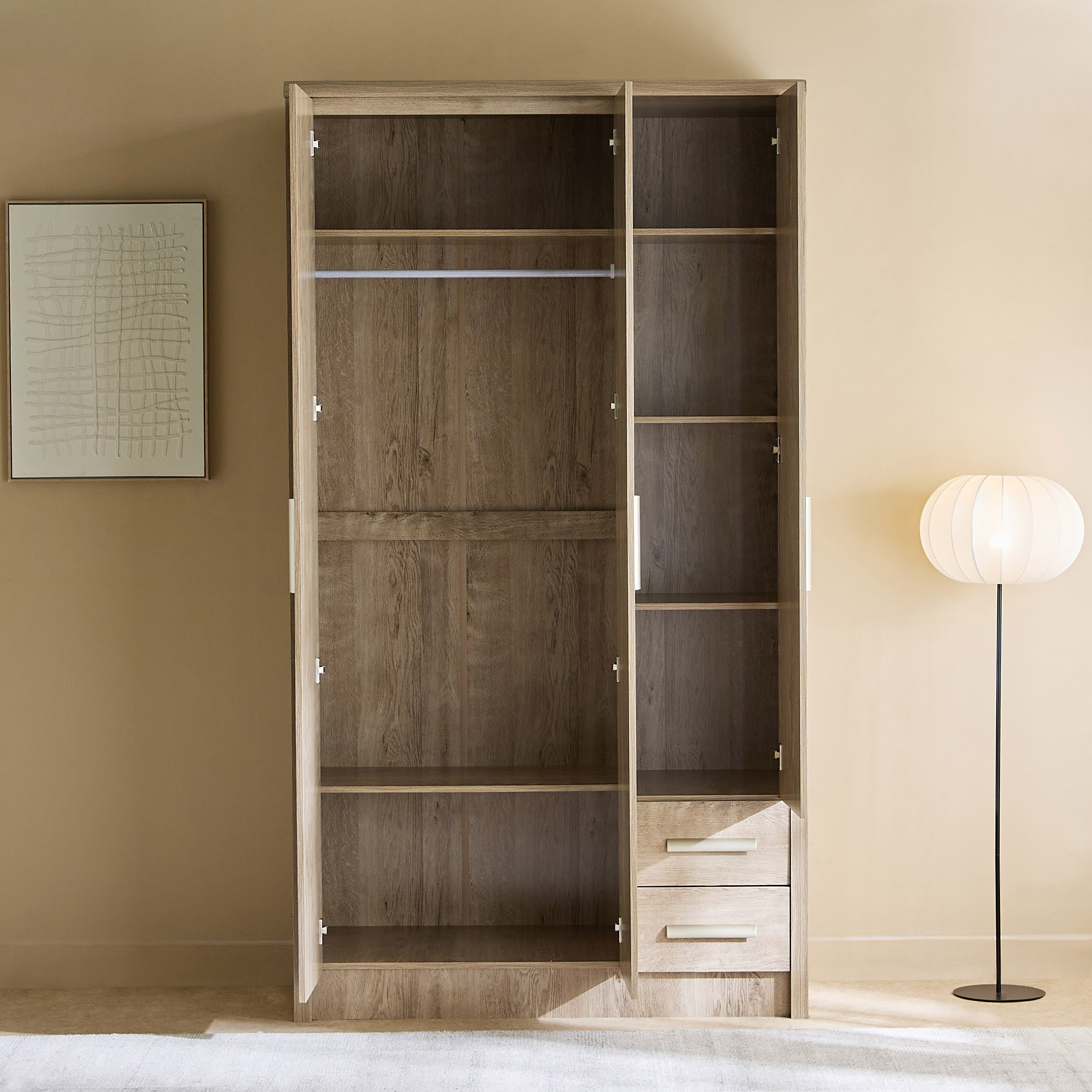 Curvy Nxt 3 Door Wardrobe with Mirror-hbxfurniture-wardrobes-image-4