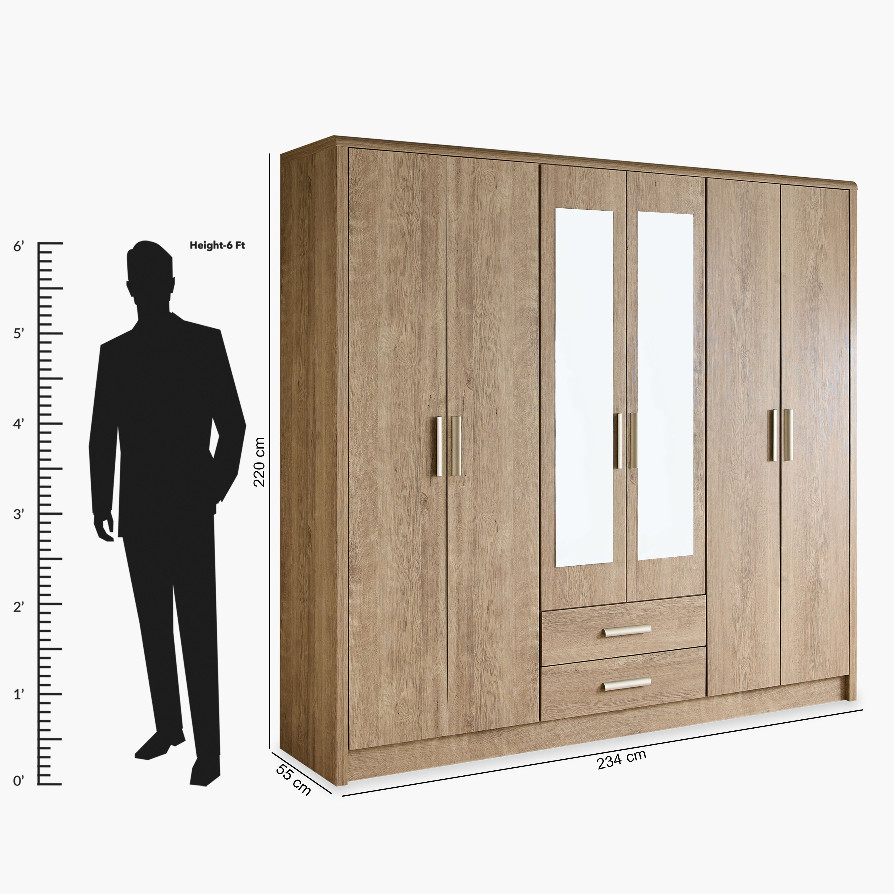 Curvy Nxt 6-Door Wardrobe with 2 Drawers-hbxfurniture-wardrobes-image-13