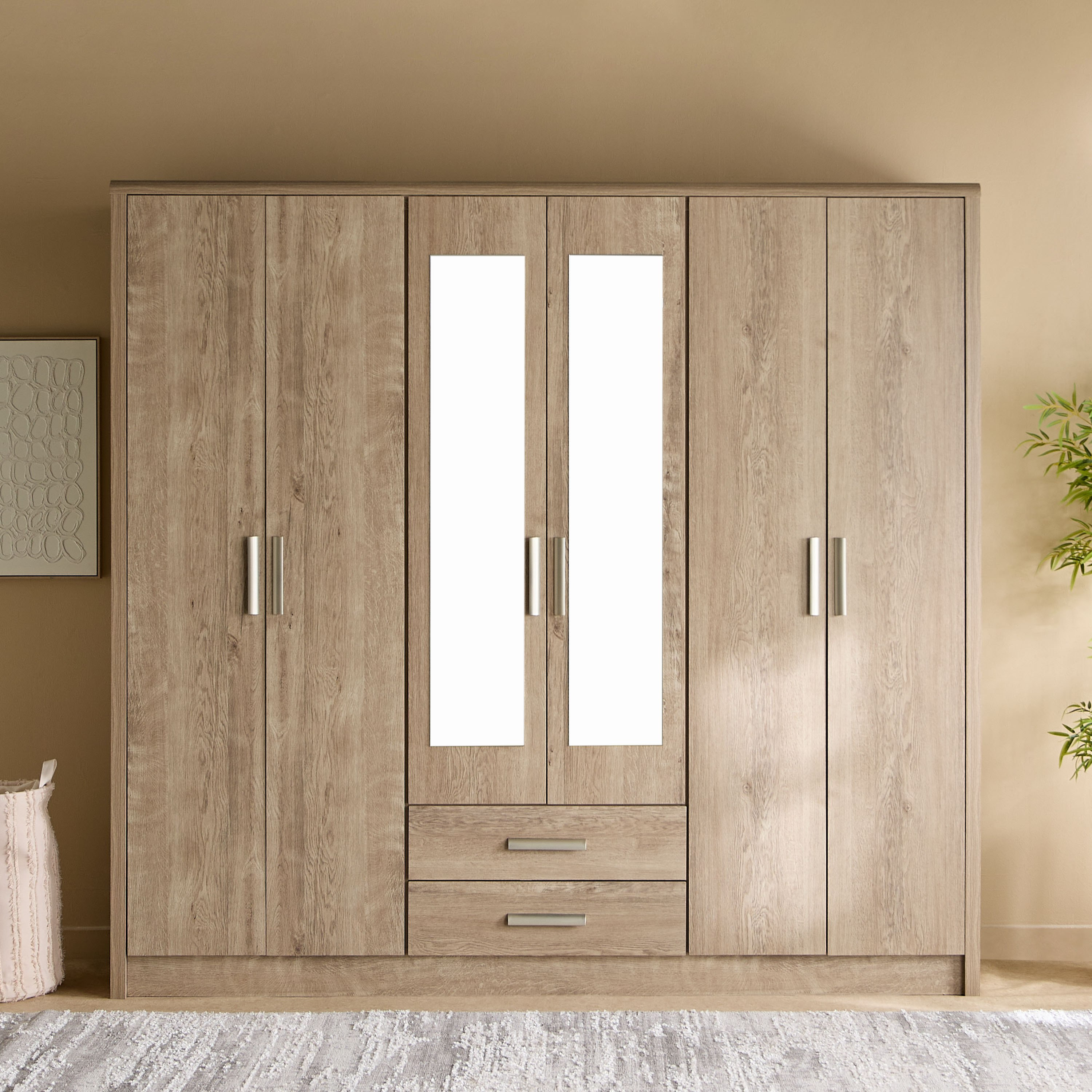 Curvy Nxt 6-Door Wardrobe with 2 Drawers-hbxfurniture-wardrobes-image-2