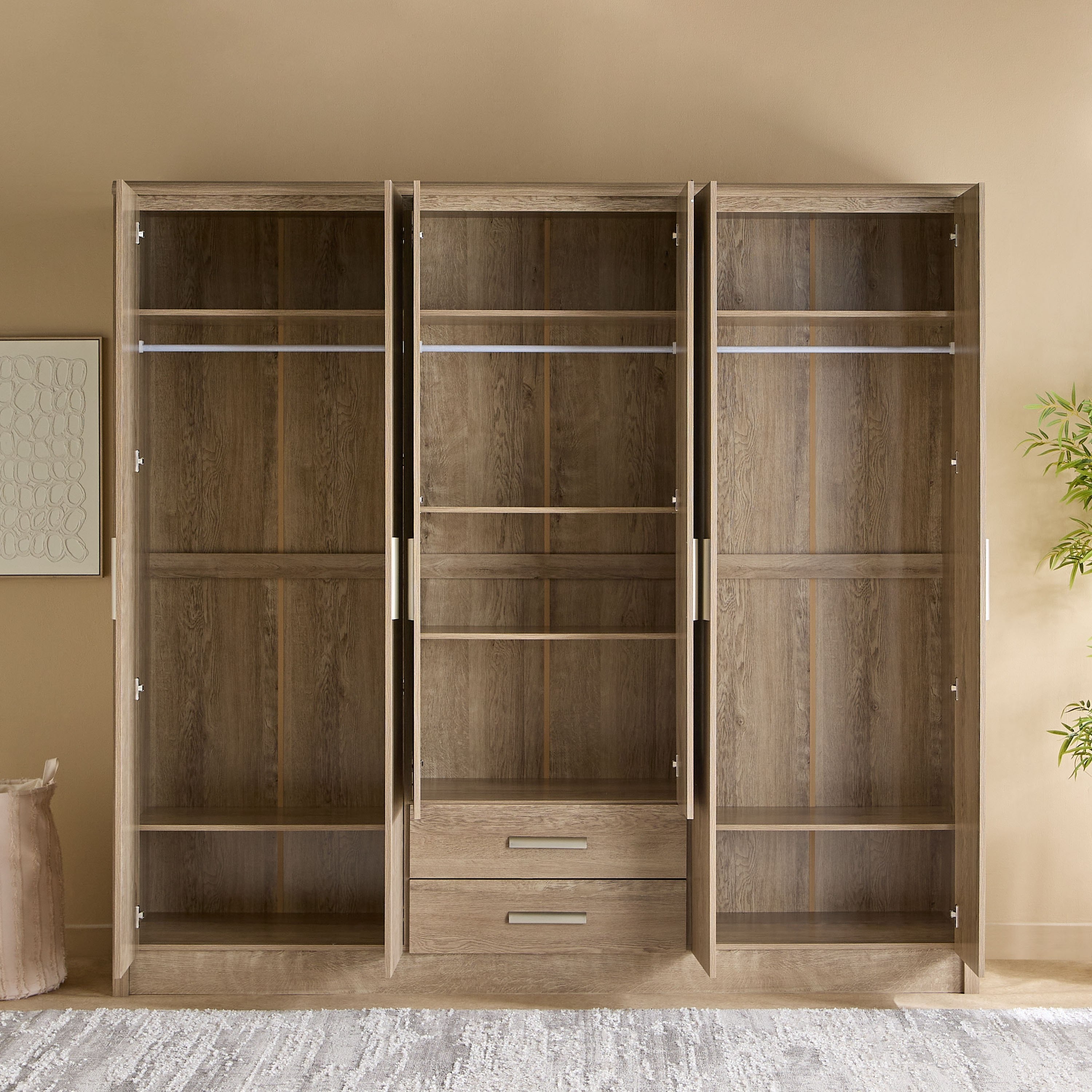 Curvy Nxt 6-Door Wardrobe with 2 Drawers-hbxfurniture-wardrobes-image-4