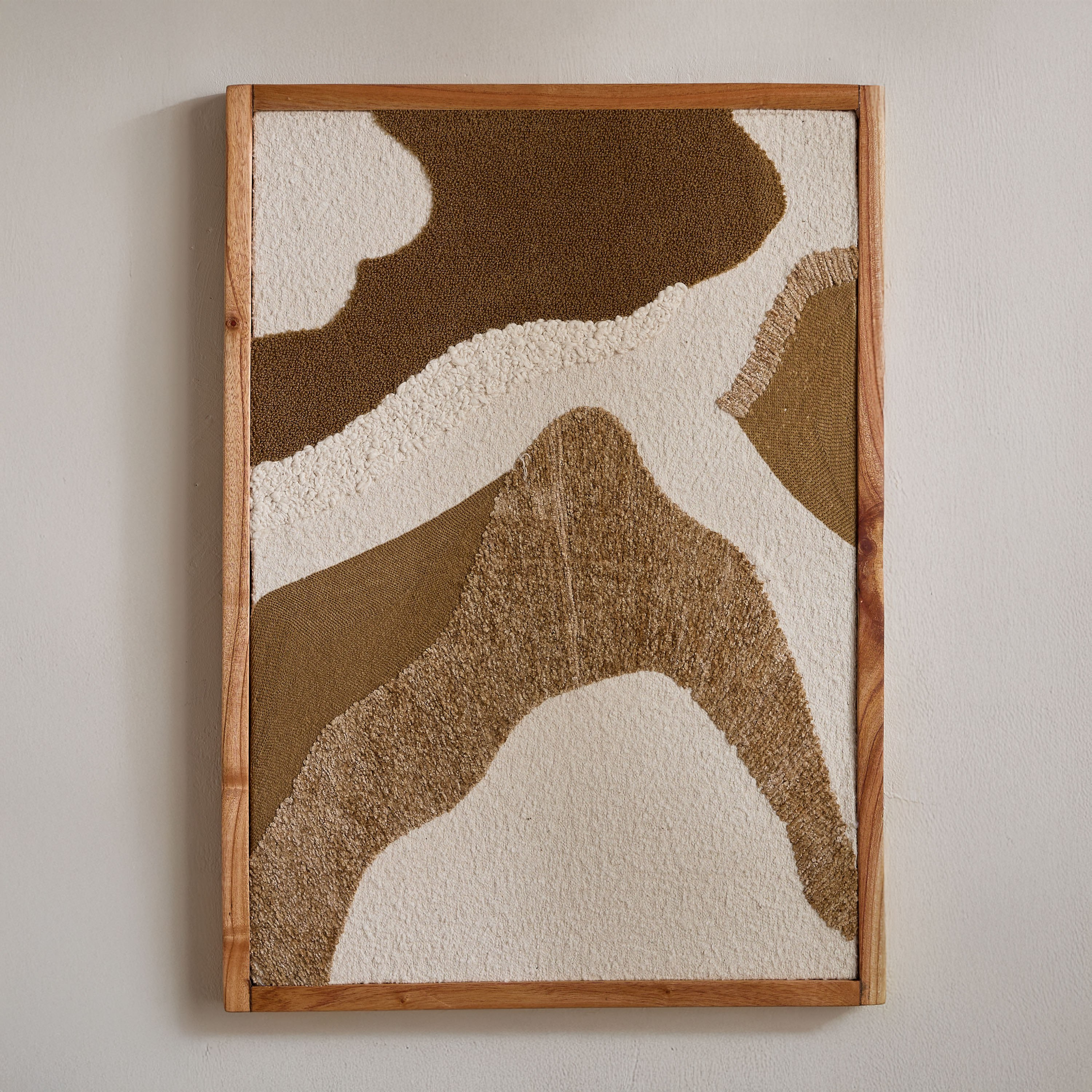 Florenza 3D Solid Wood Framed Abstract Fabric Wall Art - 50x70 cm-hbxdiningroom-walldecor-wallart-image-6