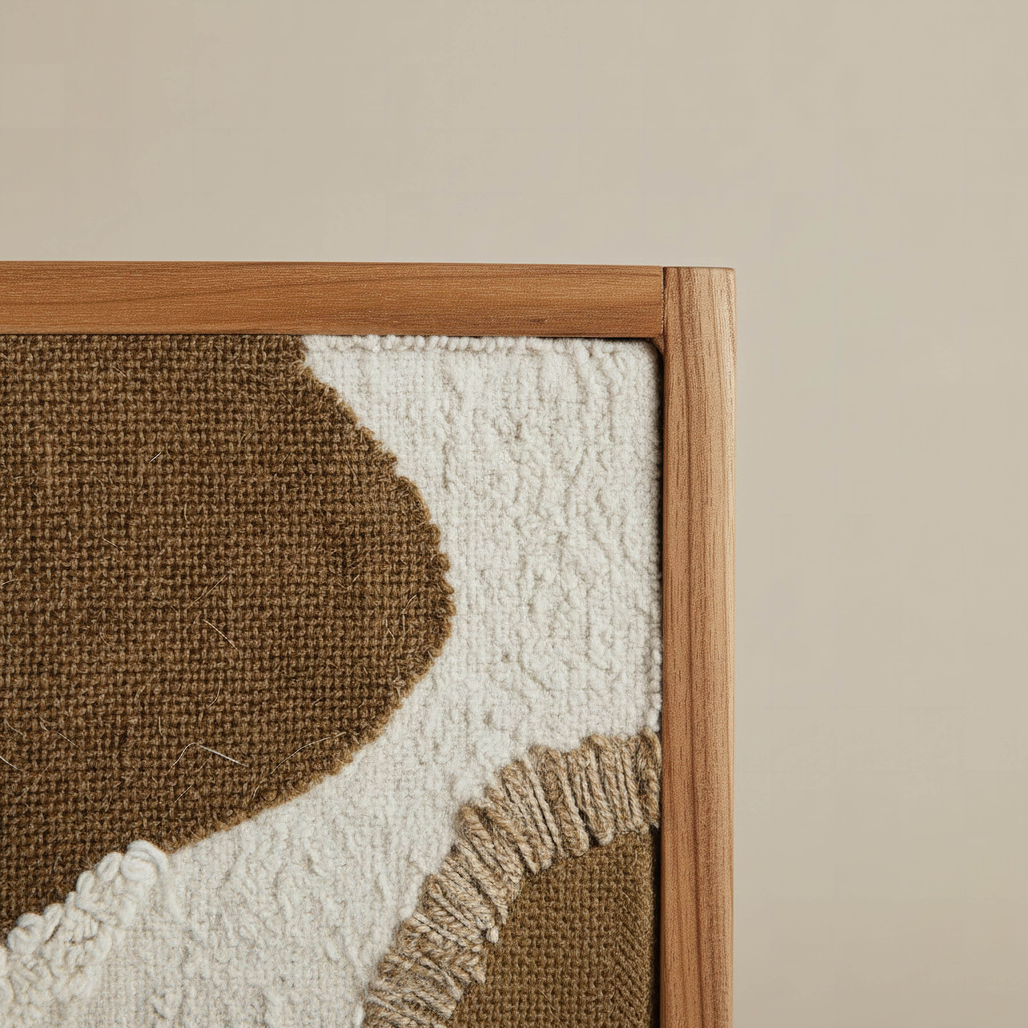 Florenza 3D Solid Wood Framed Abstract Fabric Wall Art - 50x70 cm-hbxdiningroom-walldecor-wallart-image-3