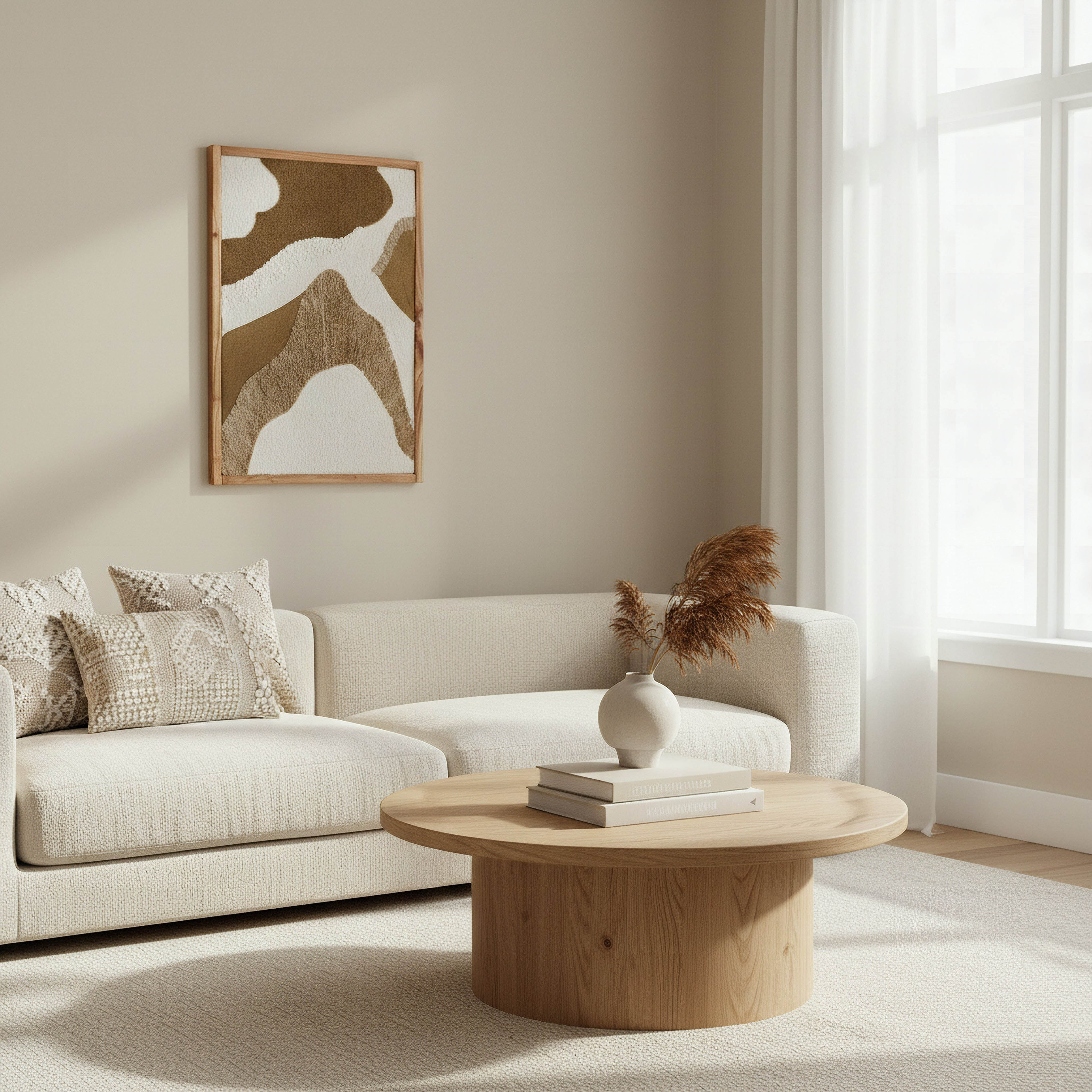 Florenza 3D Solid Wood Framed Abstract Fabric Wall Art - 50x70 cm-hbxdiningroom-walldecor-wallart-image-4