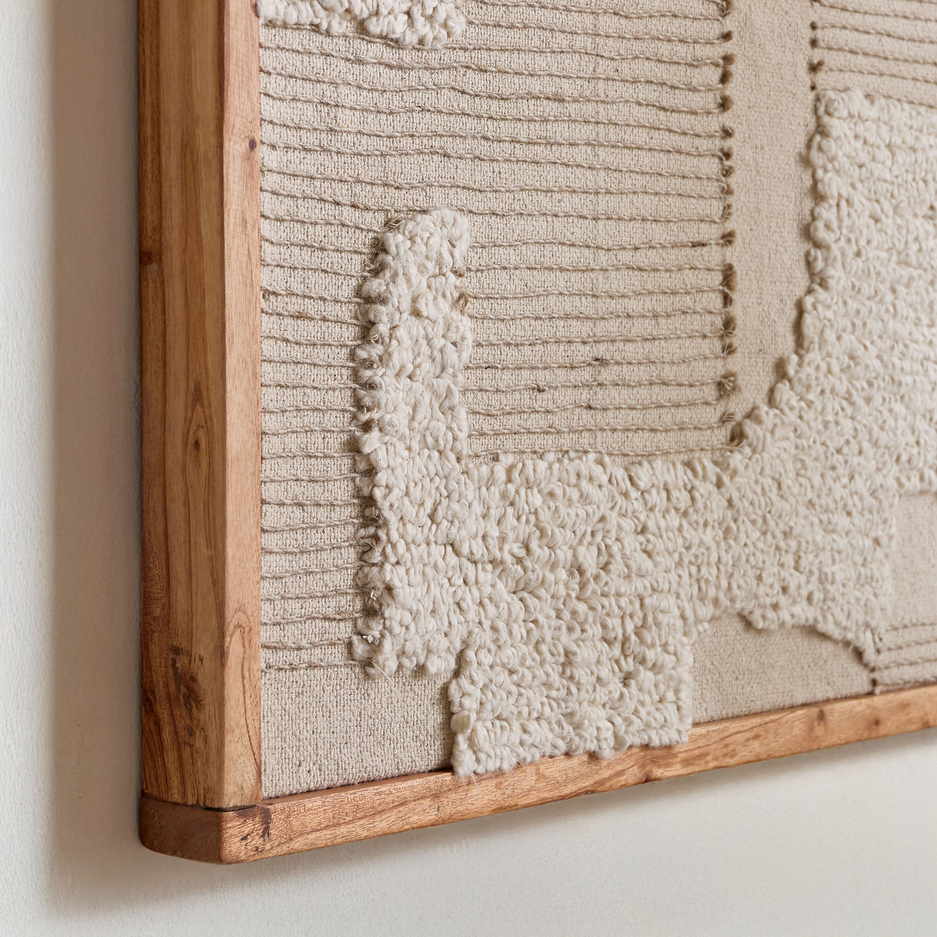 Florenza 3D Solid Wood Framed Abstract Fabric Wall Art - 60x60 cm-hbxdiningroom-walldecor-wallart-image-7