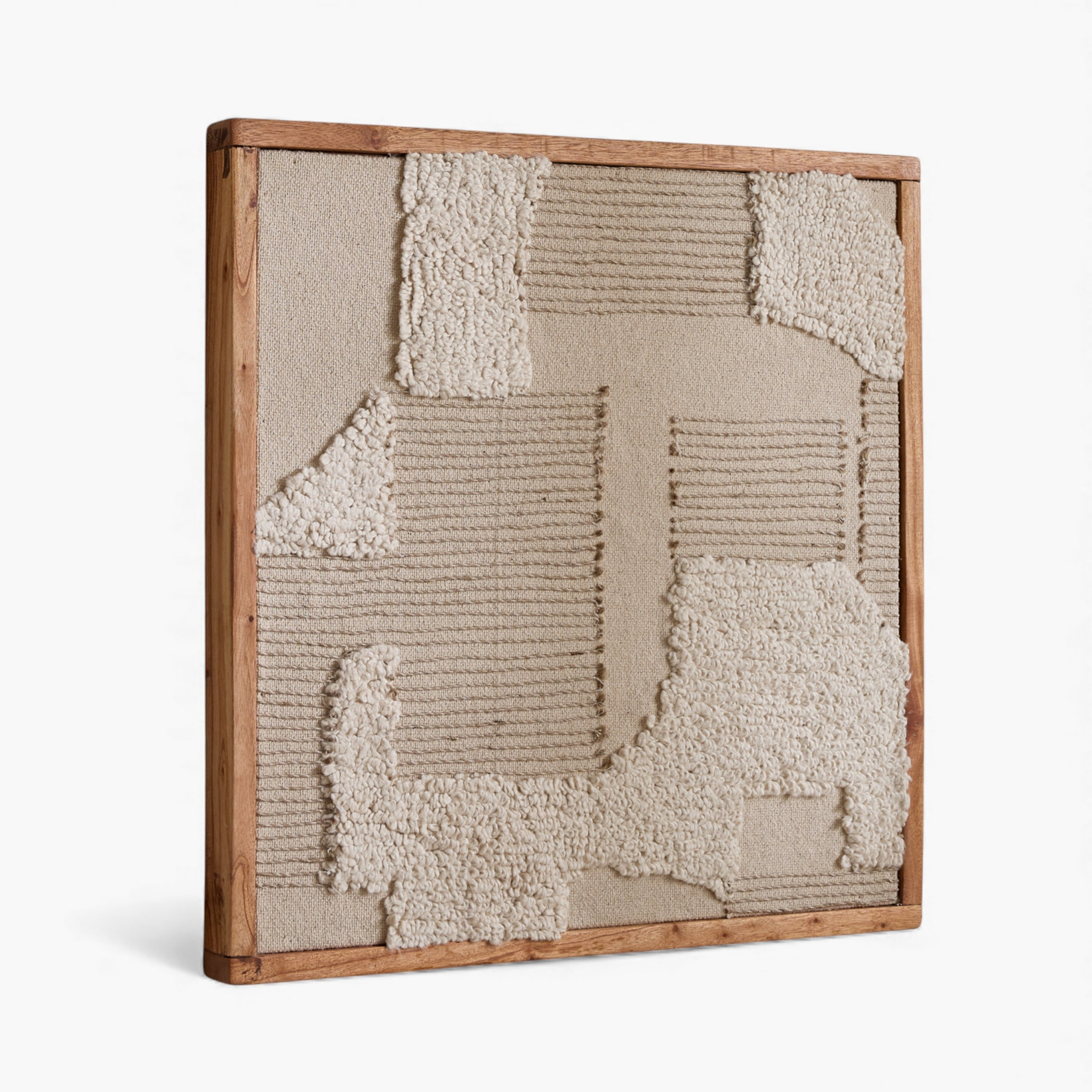 Florenza 3D Solid Wood Framed Abstract Fabric Wall Art - 60x60 cm-hbxdiningroom-walldecor-wallart-image-9