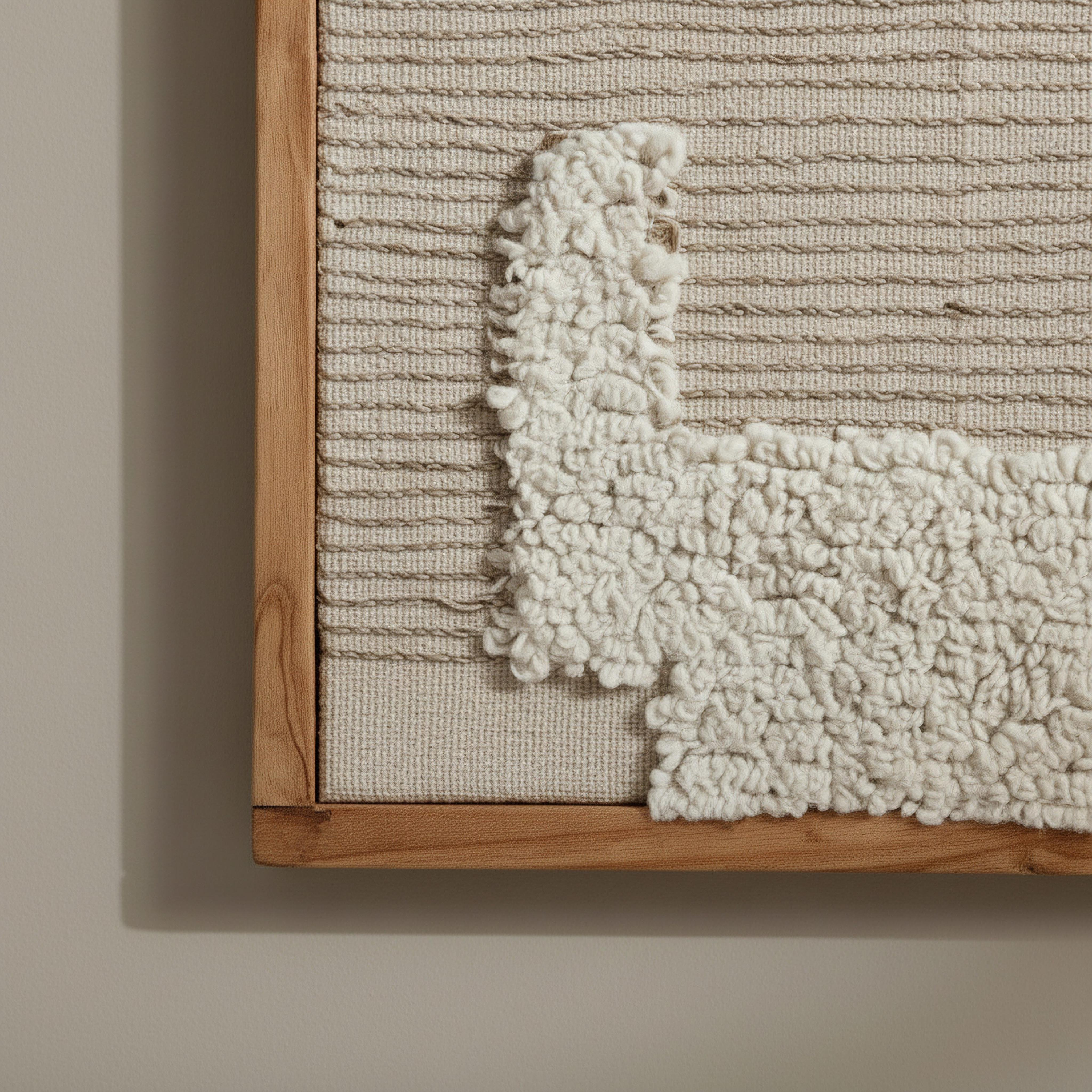 Florenza 3D Solid Wood Framed Abstract Fabric Wall Art - 60x60 cm-hbxdiningroom-walldecor-wallart-image-3