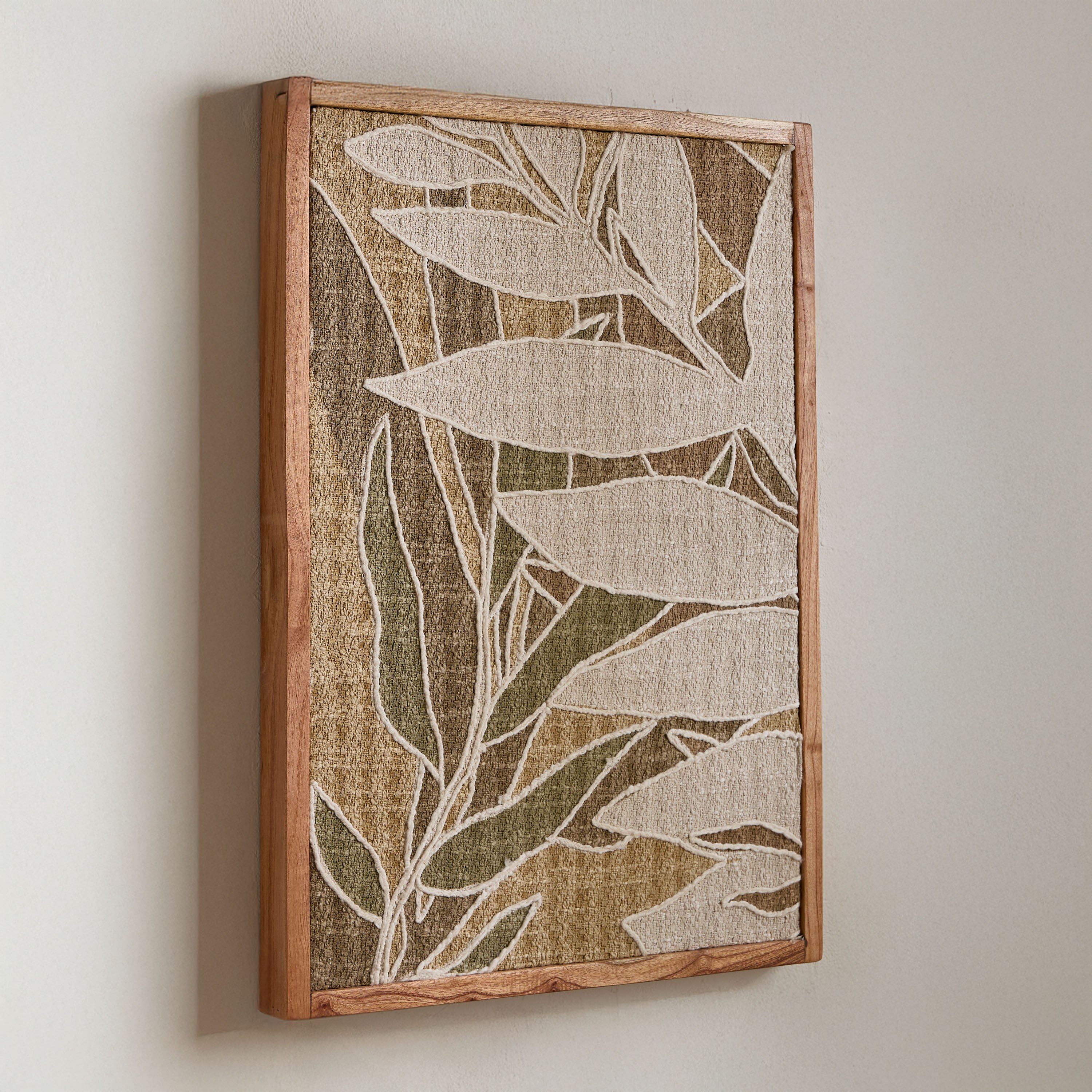 Florenza 3D Solid Wood Framed Abstract Fabric Wall Art - 50x70 cm-hbxdiningroom-walldecor-wallart-image-5
