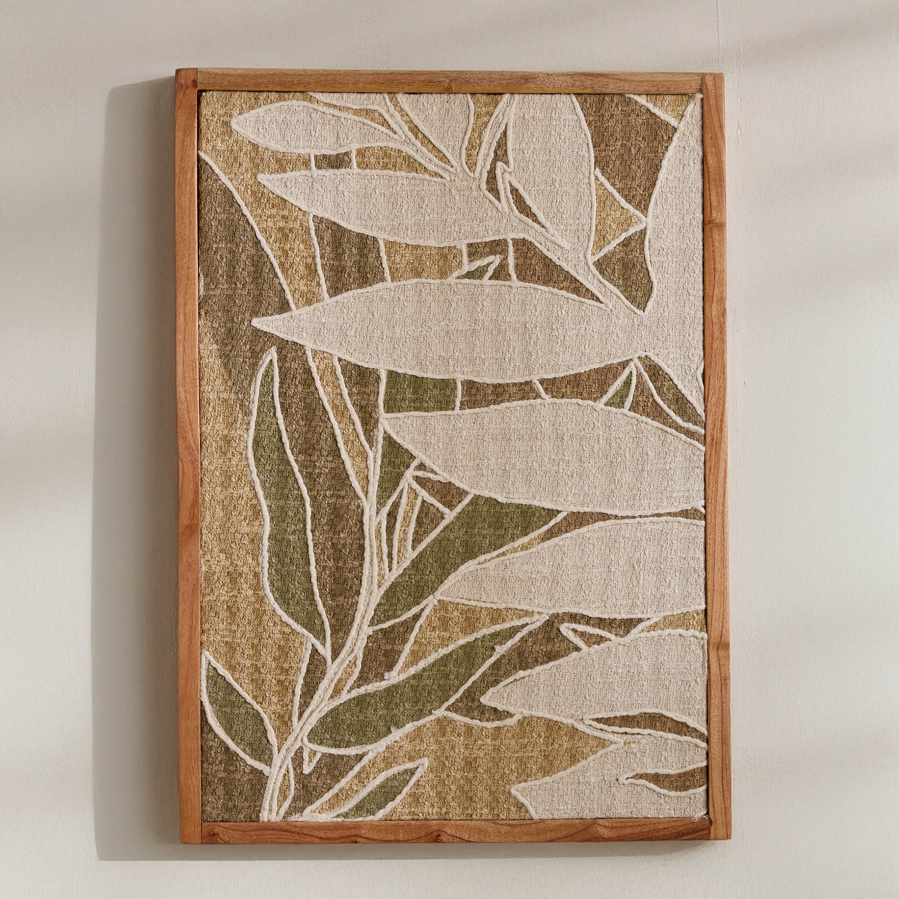 Florenza 3D Solid Wood Framed Abstract Fabric Wall Art - 50x70 cm-hbxdiningroom-walldecor-wallart-image-6