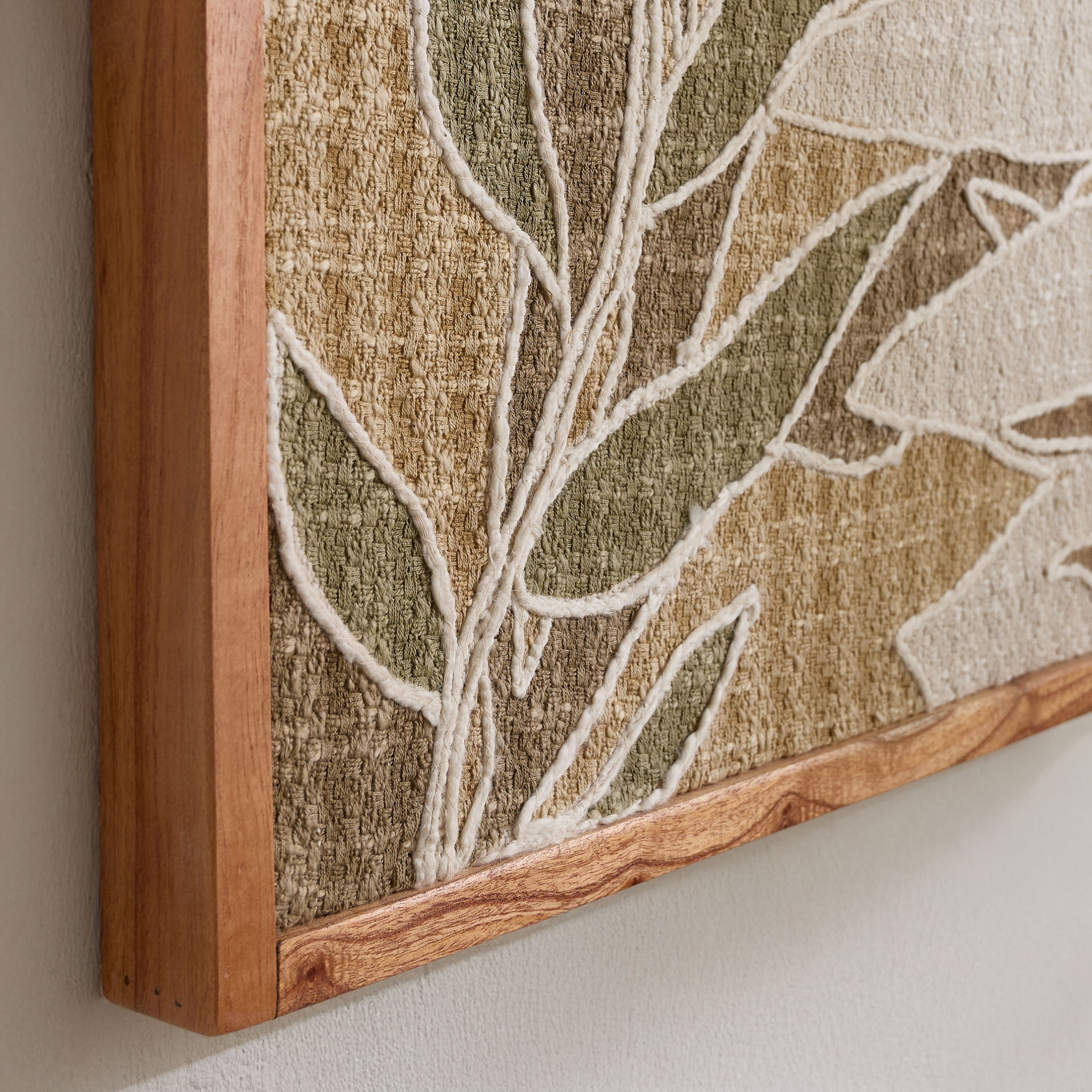Florenza 3D Solid Wood Framed Abstract Fabric Wall Art - 50x70 cm-hbxdiningroom-walldecor-wallart-image-7
