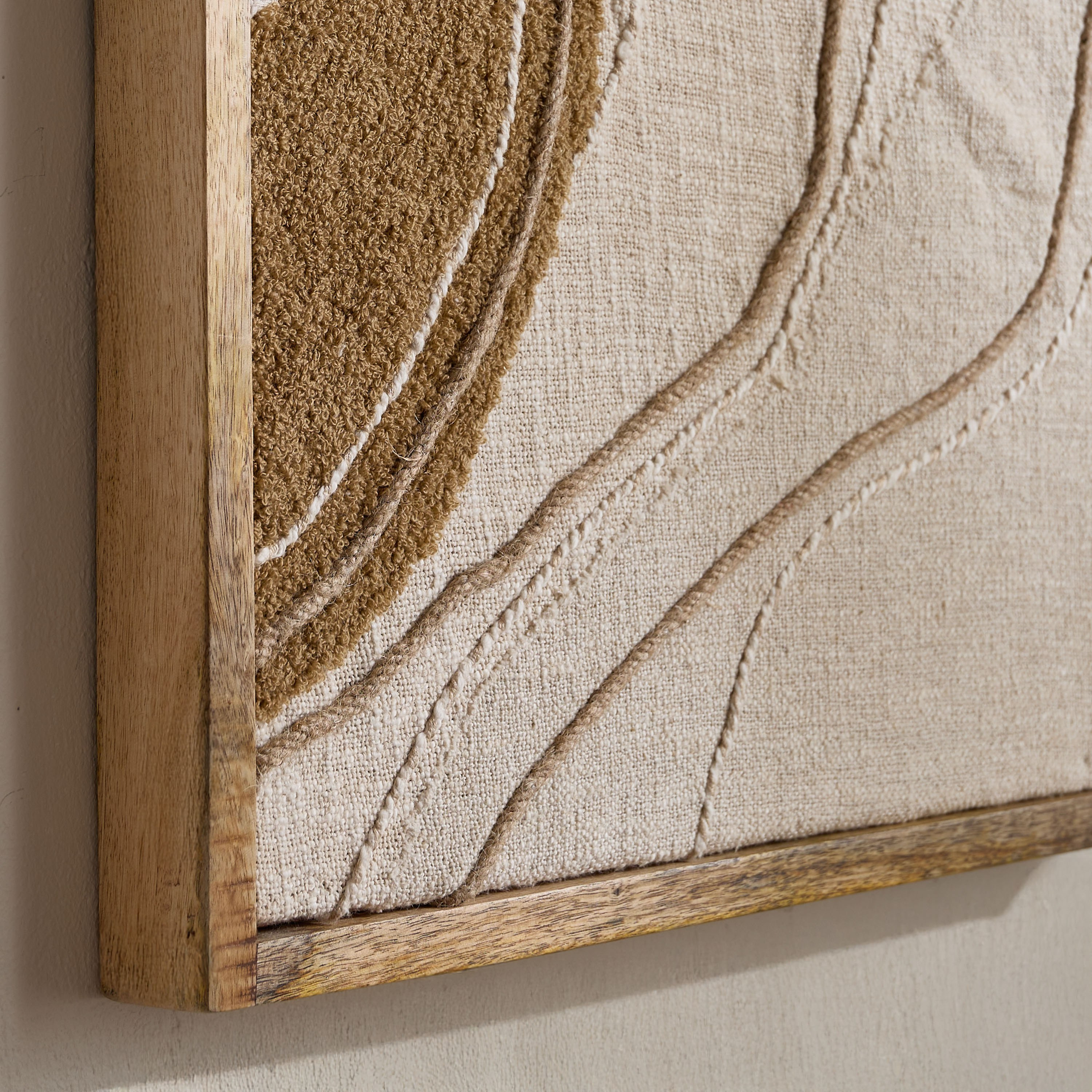 Florenza 3D Solid Wood Framed Abstract Fabric Wall Art - 50x70 cm-hbxdiningroom-walldecor-wallart-image-7