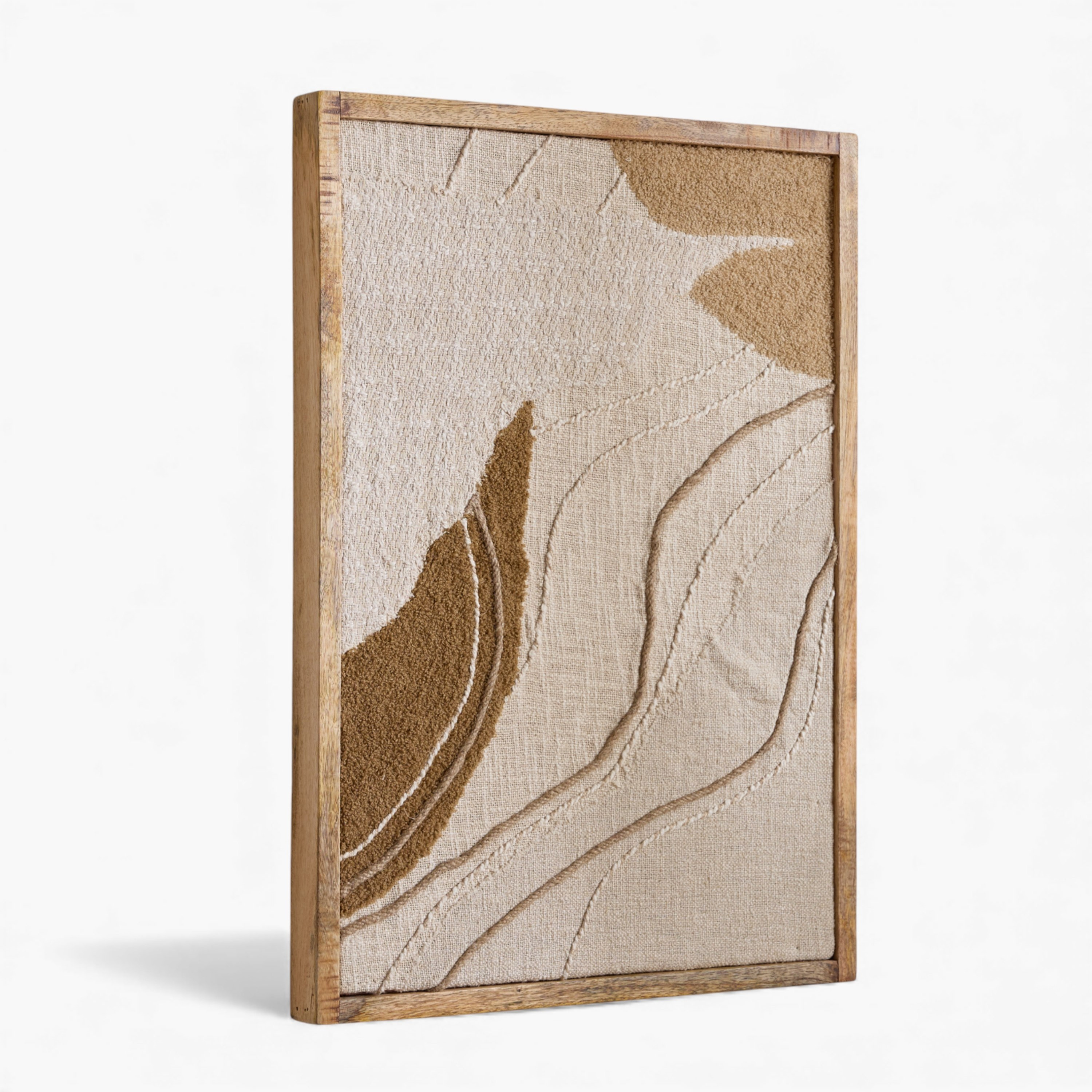 Florenza 3D Solid Wood Framed Abstract Fabric Wall Art - 50x70 cm-hbxdiningroom-walldecor-wallart-image-9