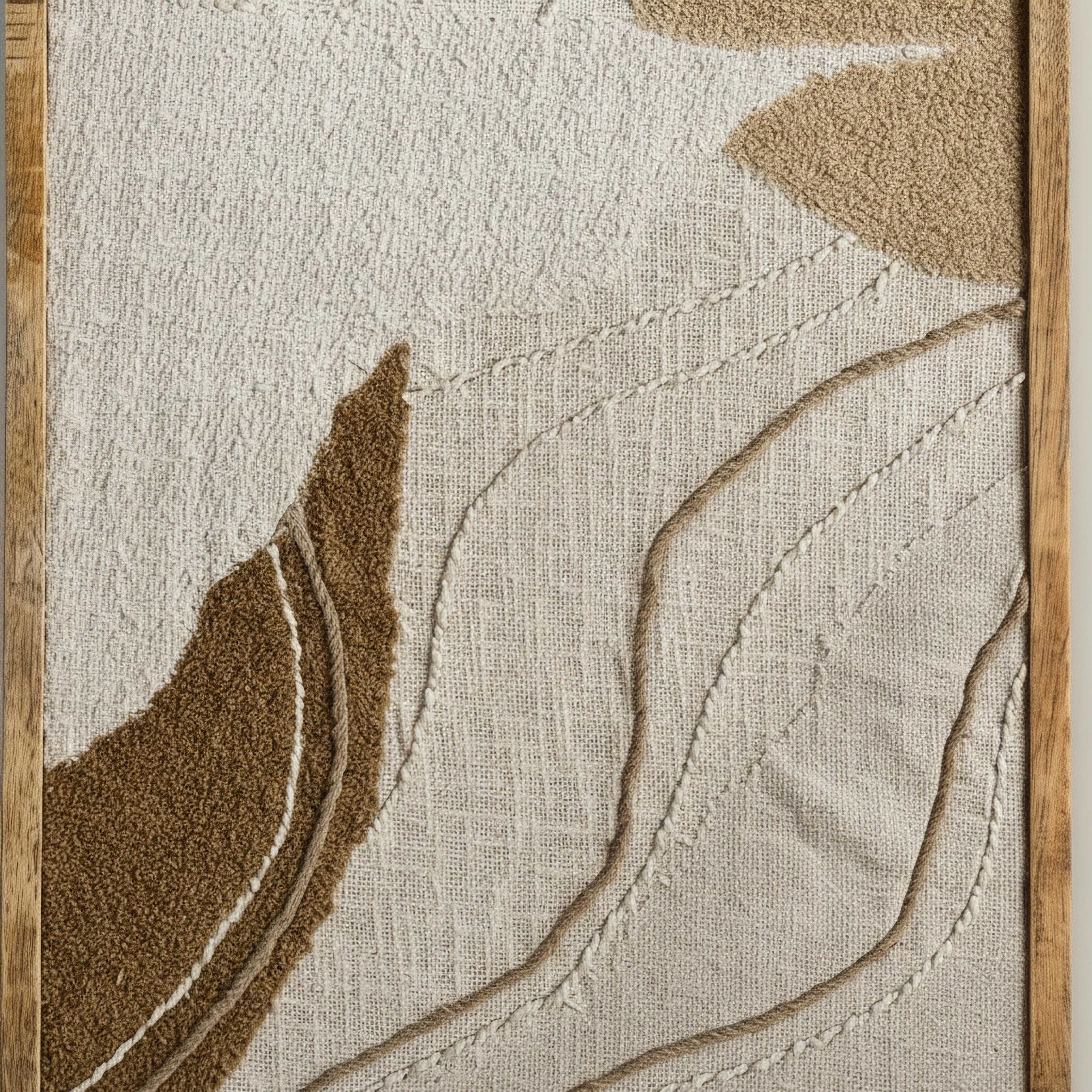 Florenza 3D Solid Wood Framed Abstract Fabric Wall Art - 50x70 cm-hbxdiningroom-walldecor-wallart-image-2