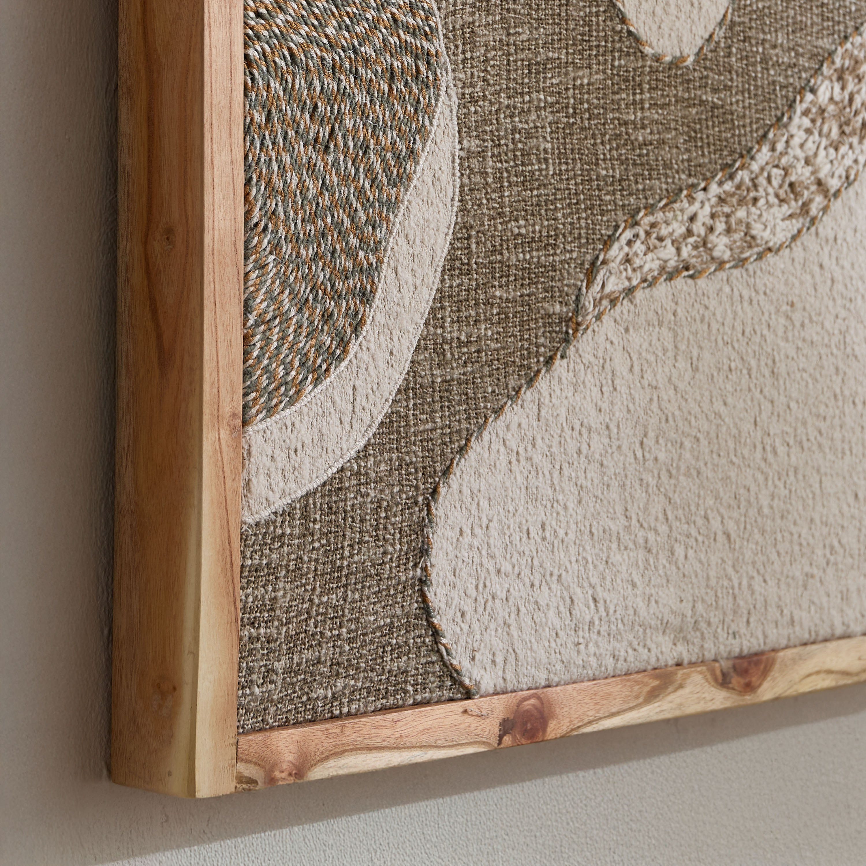 Florenza 3D Solid Wood Framed Abstract Fabric Wall Art - 50x70 cm-hbxdiningroom-walldecor-wallart-image-7