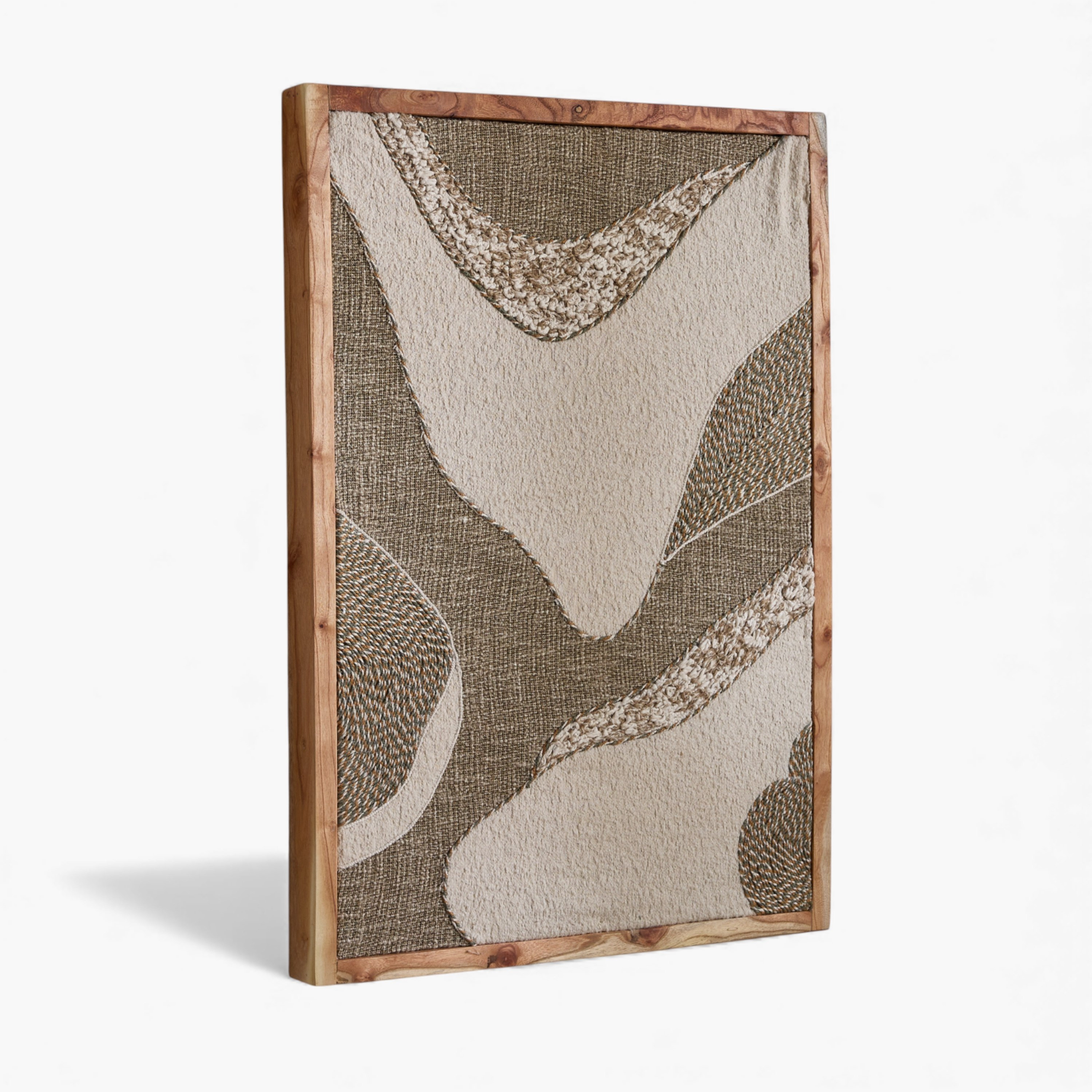 Florenza 3D Solid Wood Framed Abstract Fabric Wall Art - 50x70 cm-hbxdiningroom-walldecor-wallart-image-9