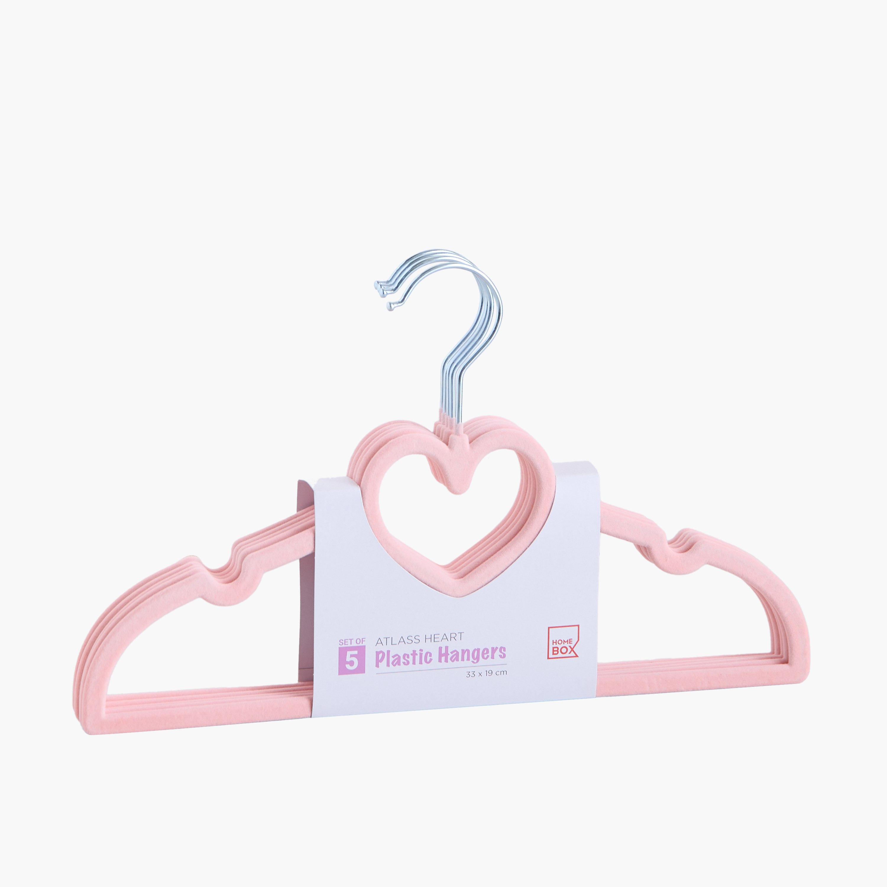 علّاقات ملابس بتصميم قلوب 5 قطع من أطلس - 33x19 سم-hbxhomeware-hbxkidsandyouth-image-5