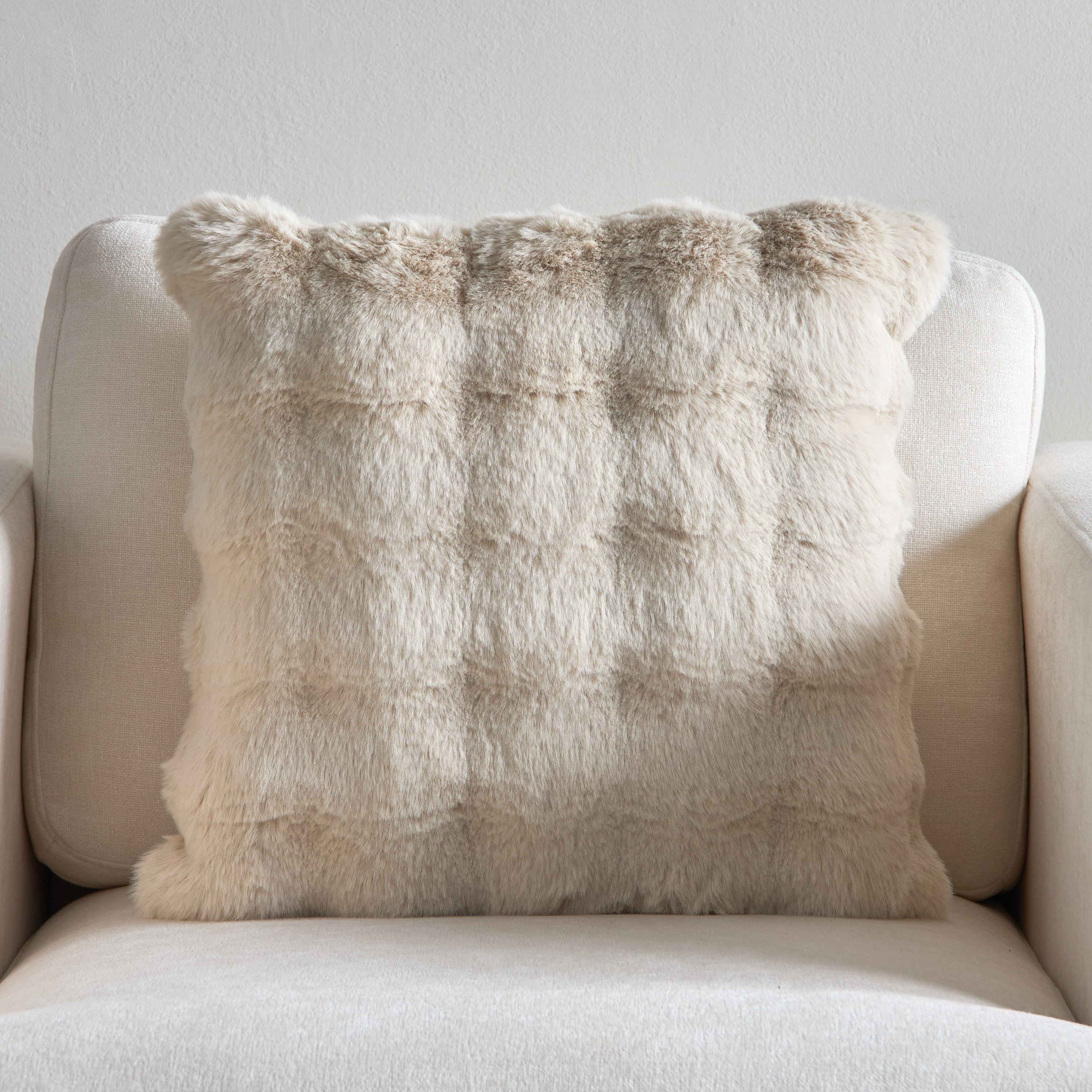 Ness 2-Side Brushed Bubble Faux Fur Filled Cushion - 50x50 cm-hbxhomeware-hbxbedroom-image-1