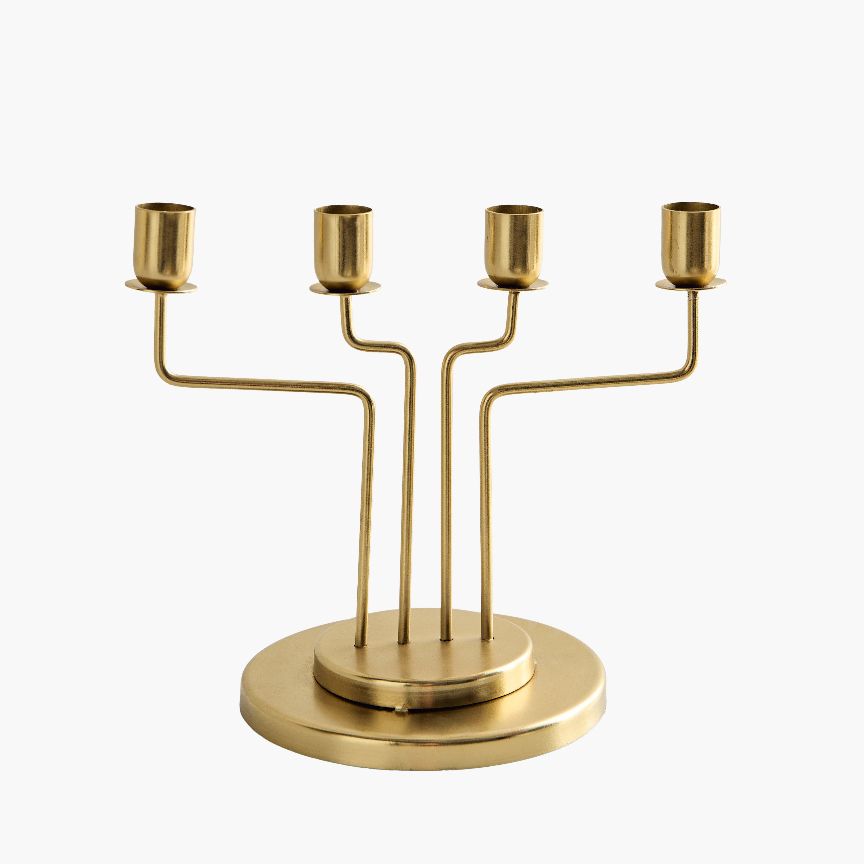 شمعدان معدني بـ 4 أذرع من ألفا - 25x15x20.5 سم-hbxlivingroom-decorandaccessories-candleholders-image-6