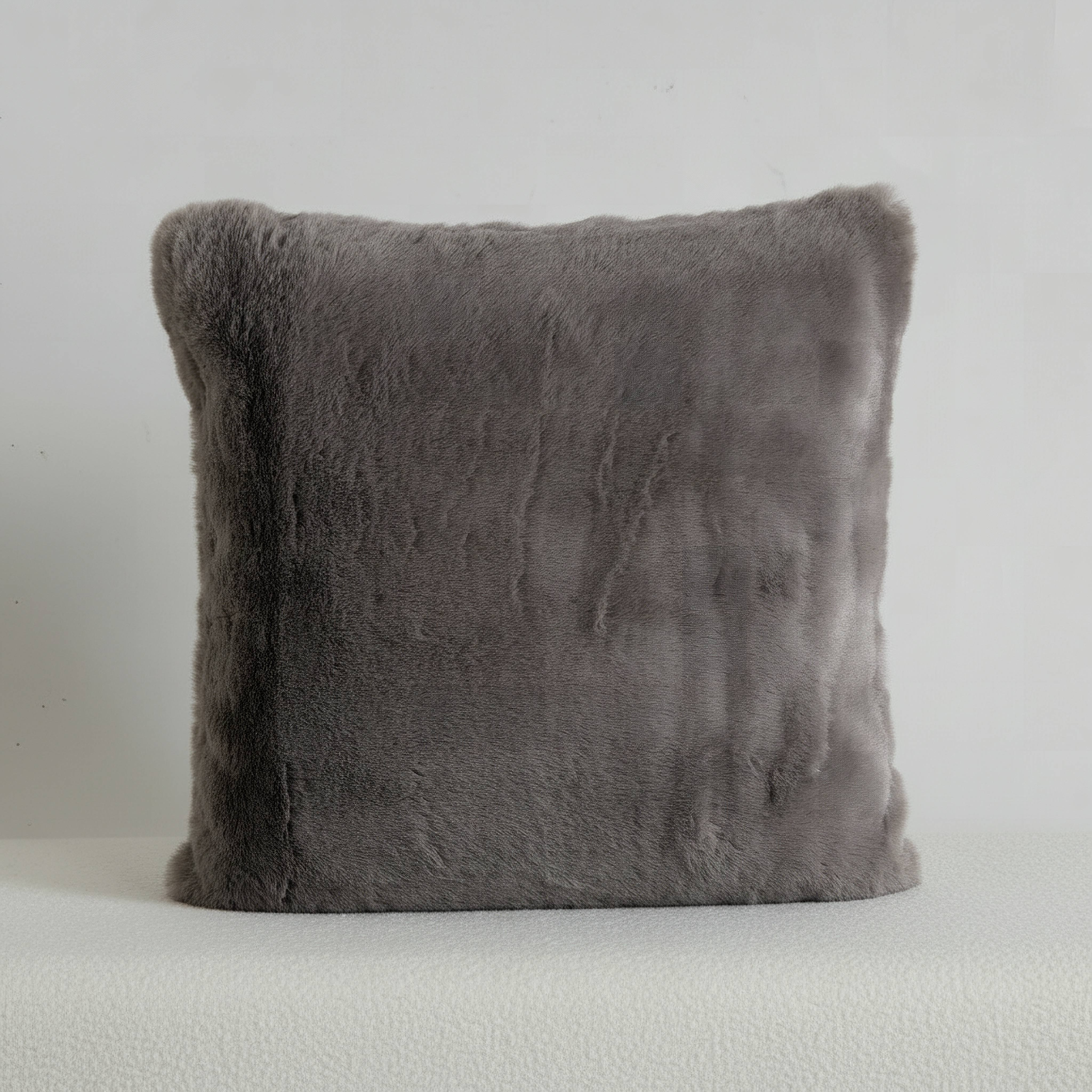 Faux Rabbit Fur Filled Cushion - 50x50 cm-hbxlivingroom-furnishings-cushionsandcovers-filledcushions-image-1