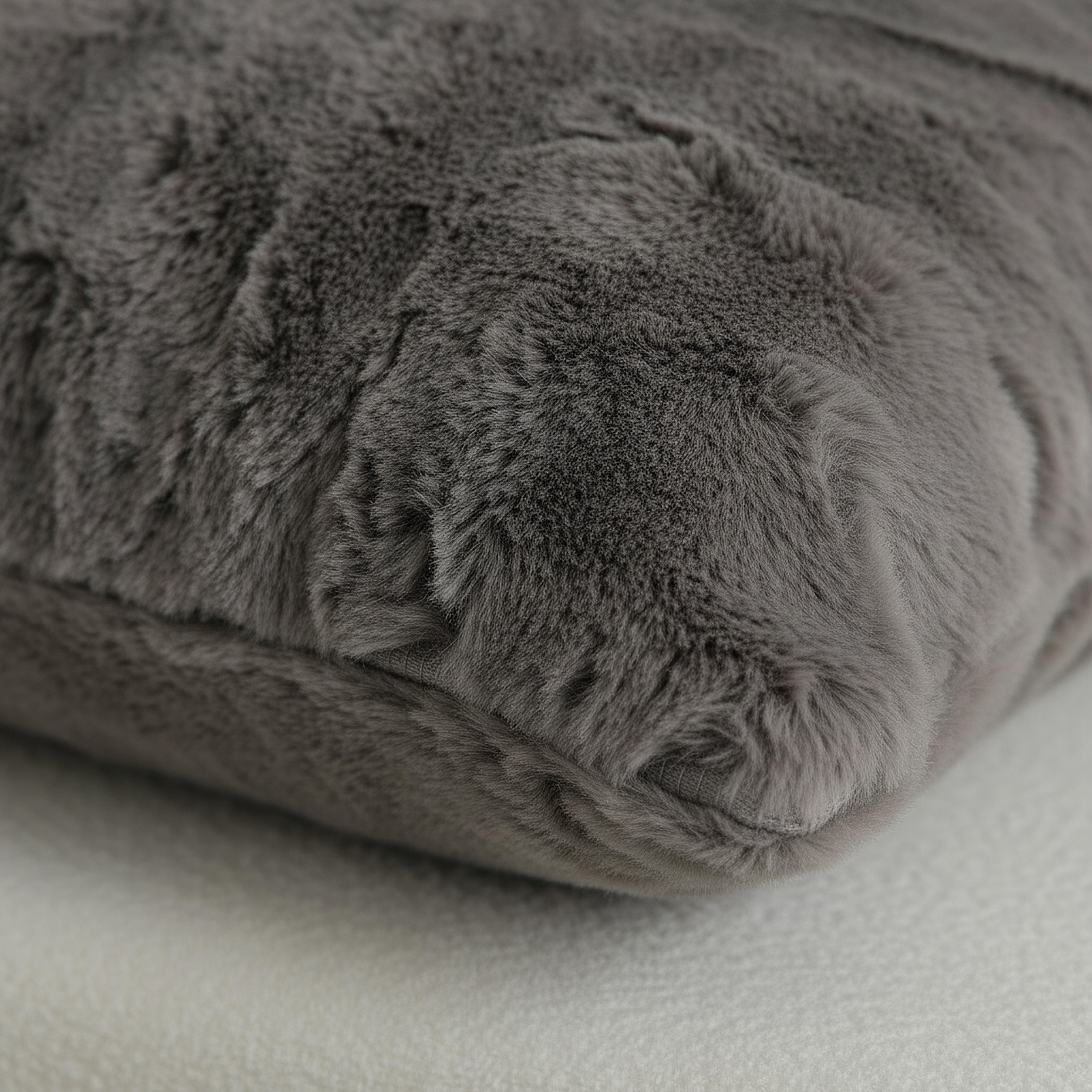 Faux Rabbit Fur Filled Cushion - 50x50 cm-hbxlivingroom-furnishings-cushionsandcovers-filledcushions-image-2