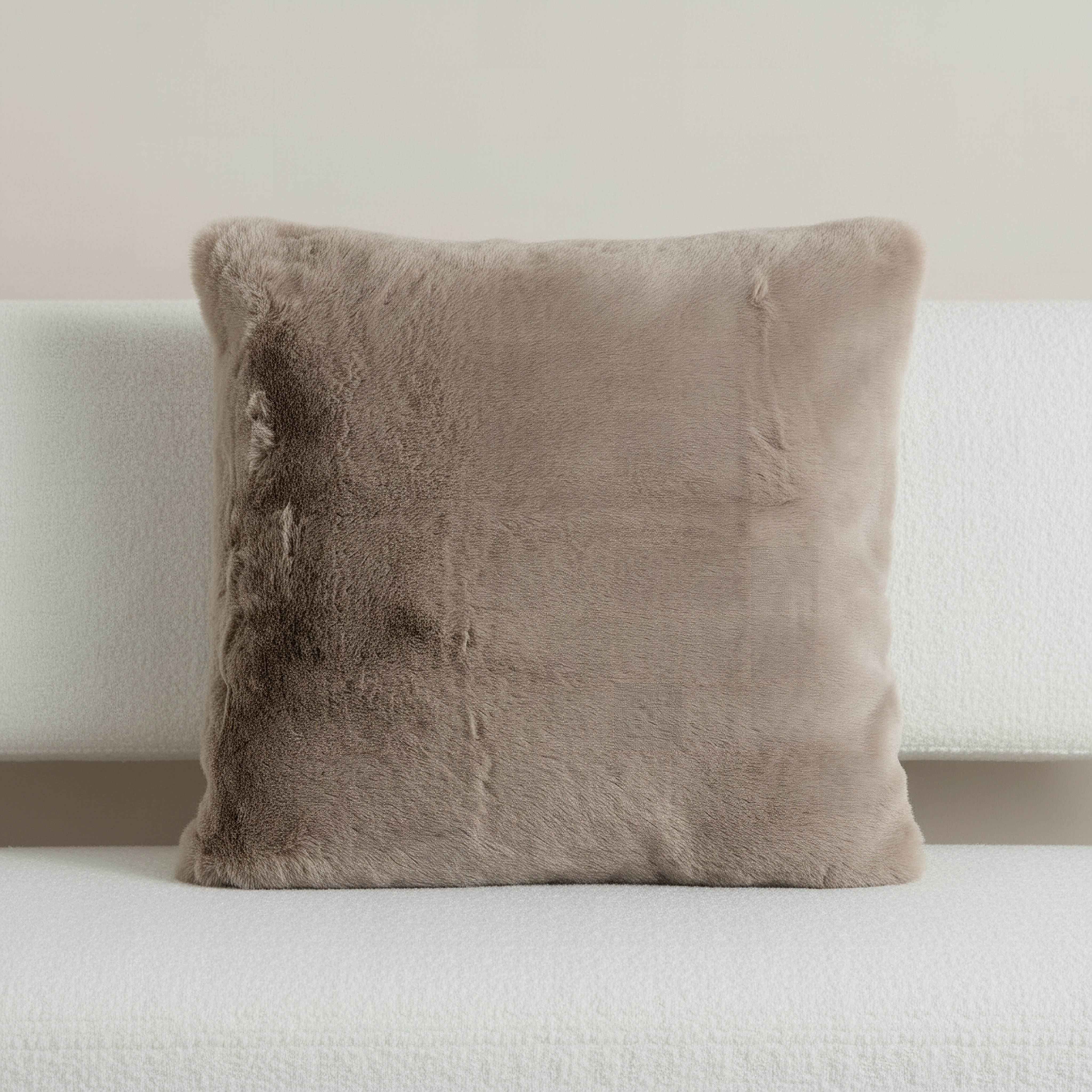 Faux Rabbit Fur Filled Cushion - 50x50 cm-hbxlivingroom-furnishings-cushionsandcovers-filledcushions-image-1