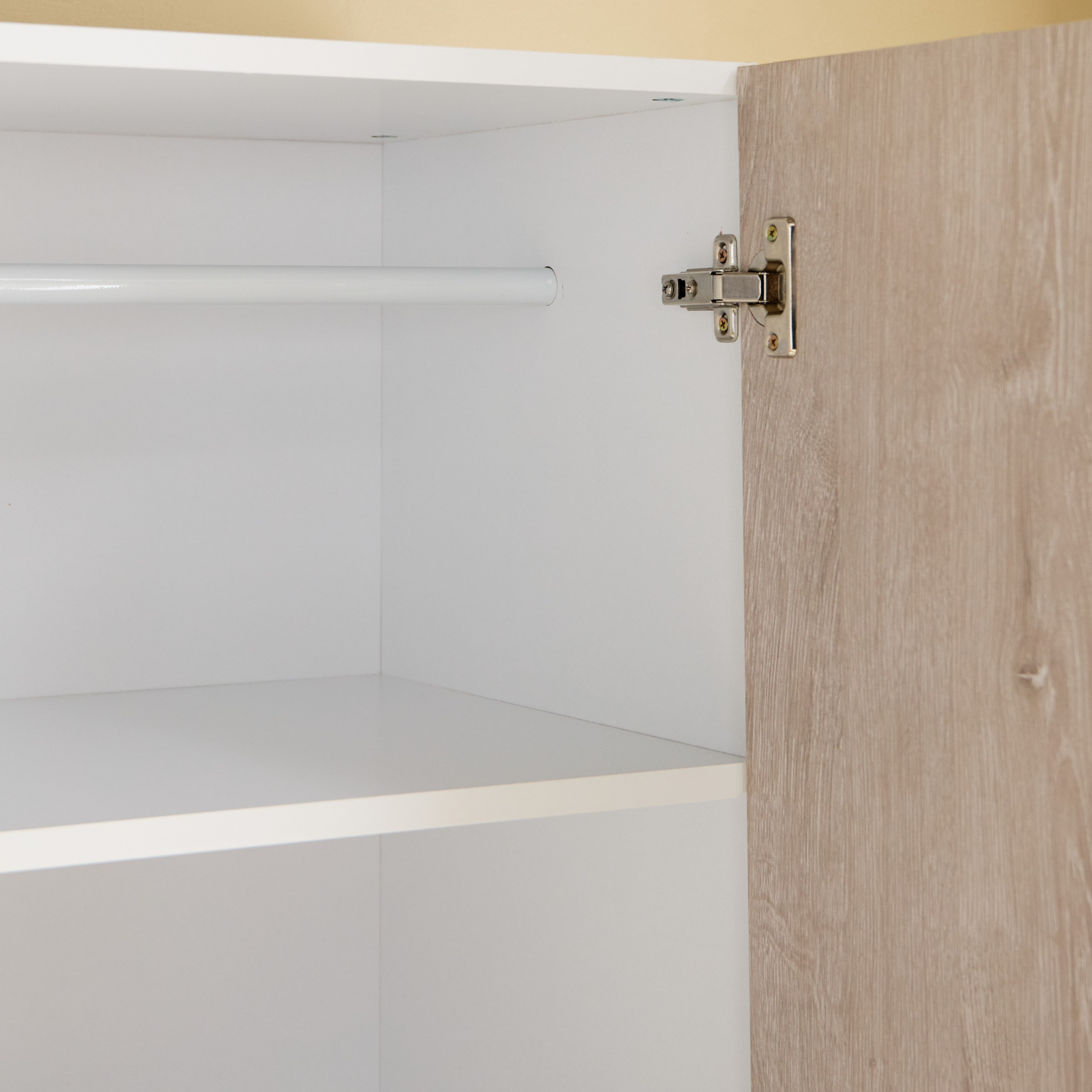 Ivory 2-Door Wardrobe with 2 Open Shelves-hbxfurniture-wardrobes-image-5