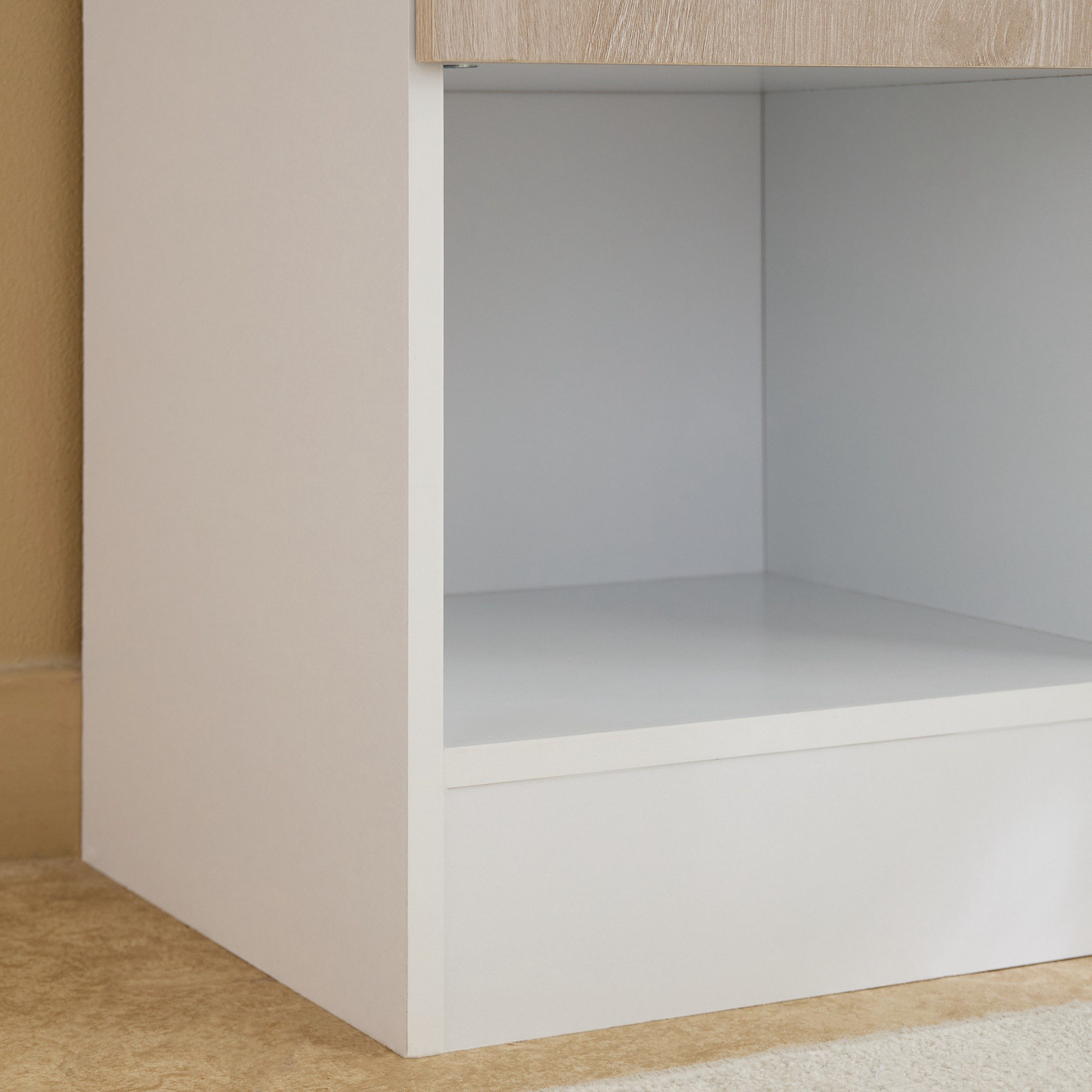 Ivory 2-Door Wardrobe with 2 Open Shelves-hbxfurniture-wardrobes-image-7
