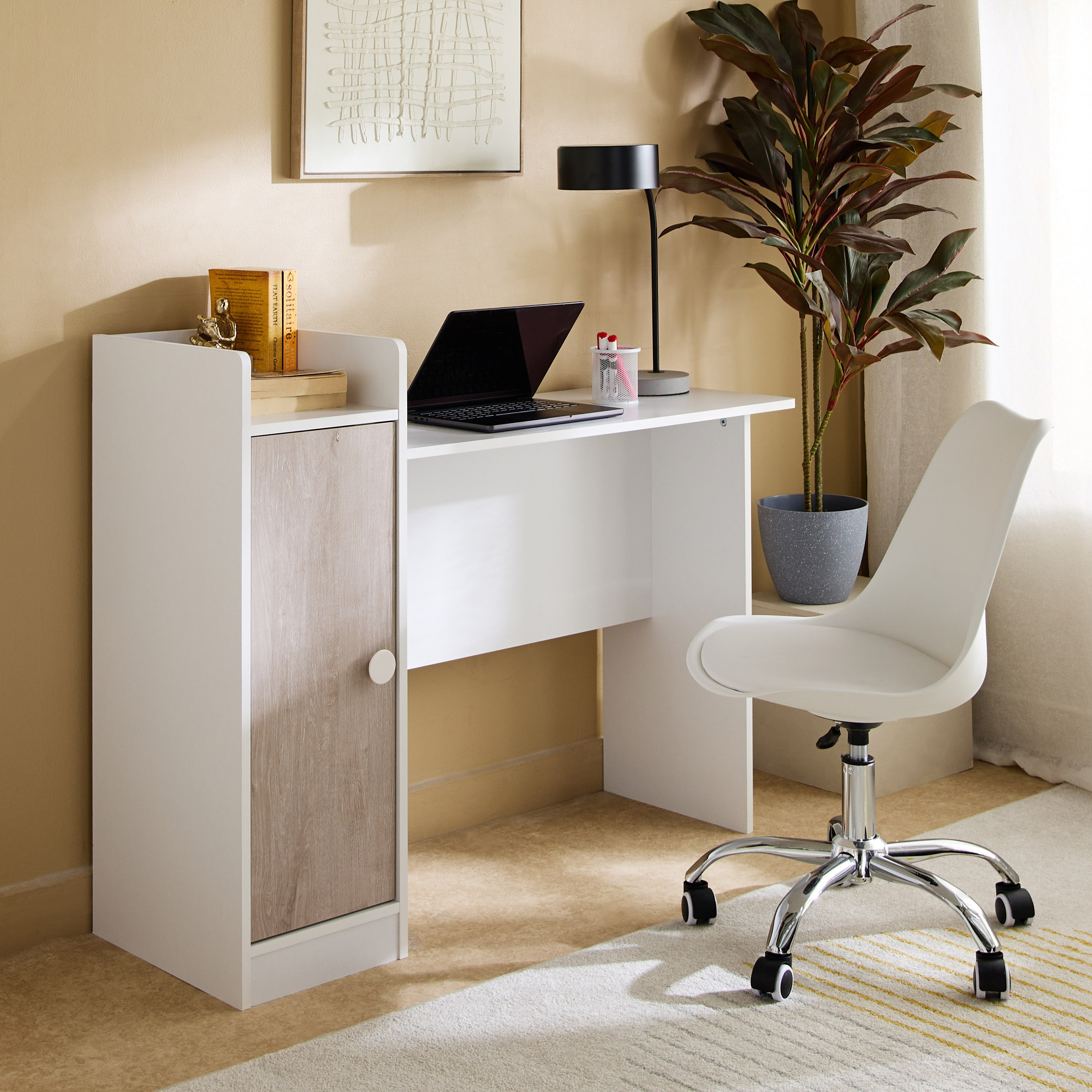 Ivory Kids Study Desk with Door-hbxfurniture-office-desks-image-6