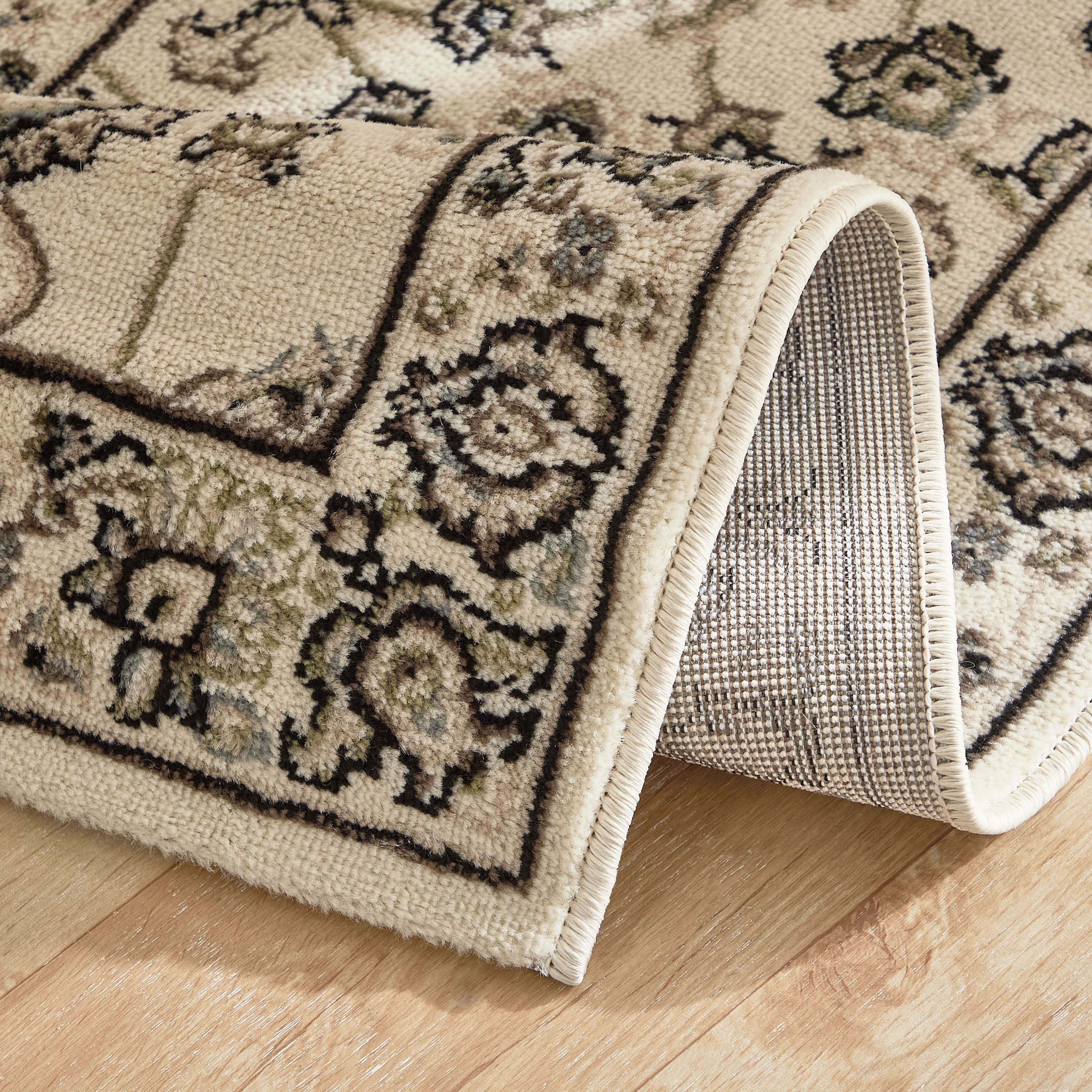سجادة بولي بروبيلين مضادة للبقع كاشان من مشاعل - 60x150 سم-hbxdecorandfurnishings-floorcoverings-rugs-image-4