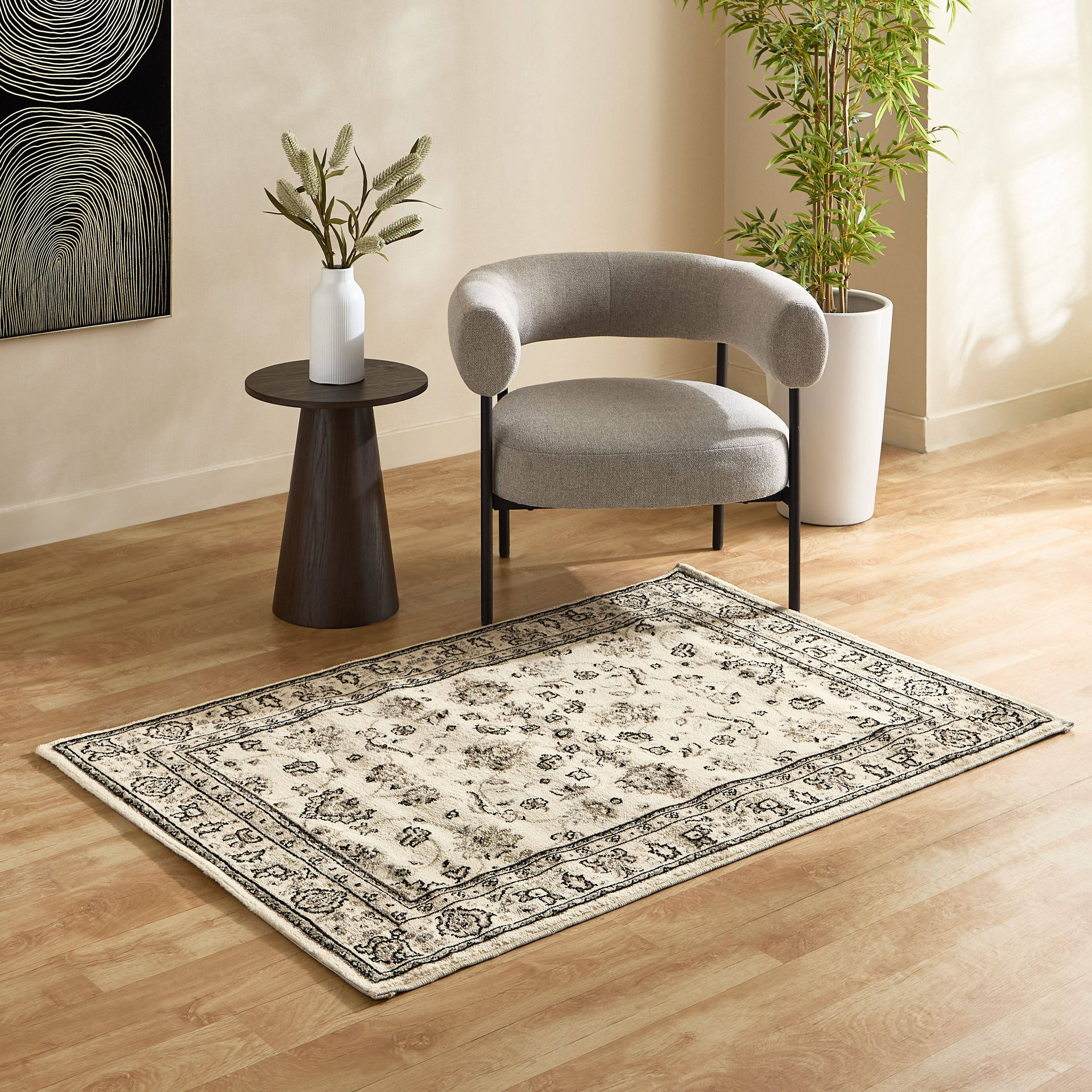 Mashael Kashan Stain Resistant Polypropylene Rug - 110x160 cm-hbxdecorandfurnishings-floorcoverings-rugs-image-4