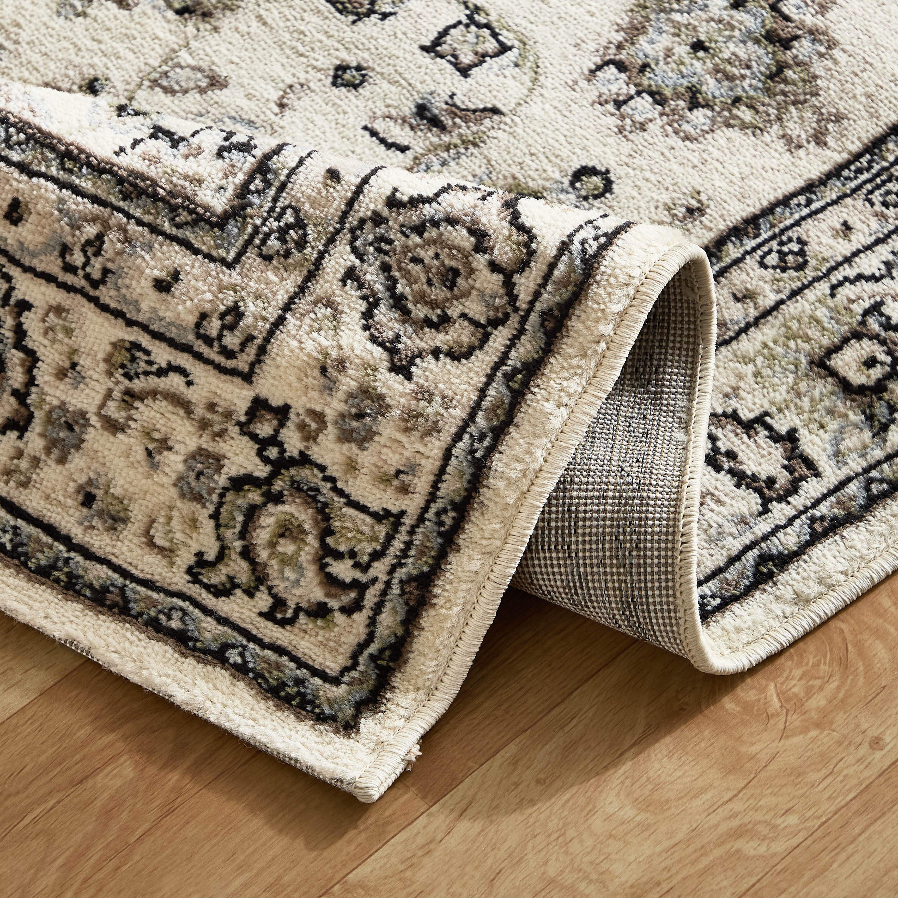 Mashael Kashan Stain Resistant Polypropylene Rug - 110x160 cm-hbxdecorandfurnishings-floorcoverings-rugs-image-7