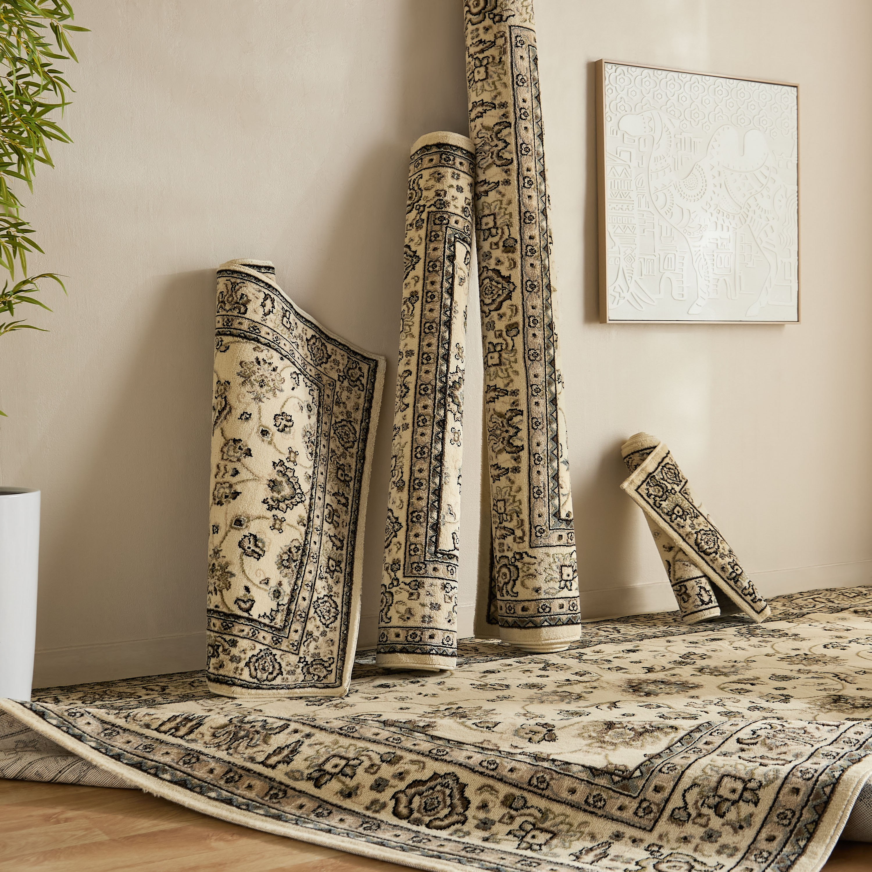 Mashael Kashan Stain Resistant Polypropylene Rug - 110x160 cm-hbxdecorandfurnishings-floorcoverings-rugs-image-8