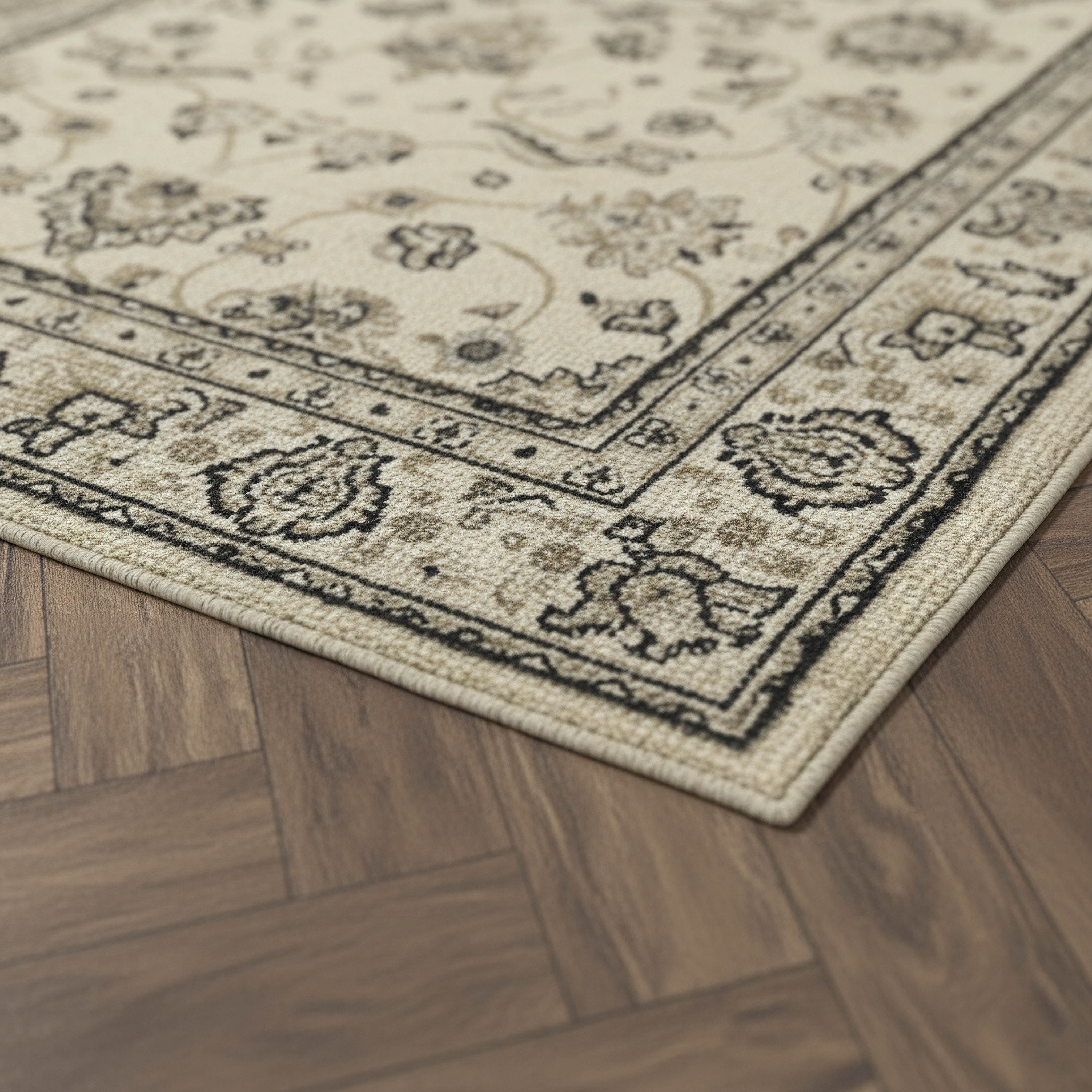 Mashael Kashan Stain Resistant Polypropylene Rug - 110x160 cm-hbxdecorandfurnishings-floorcoverings-rugs-image-2