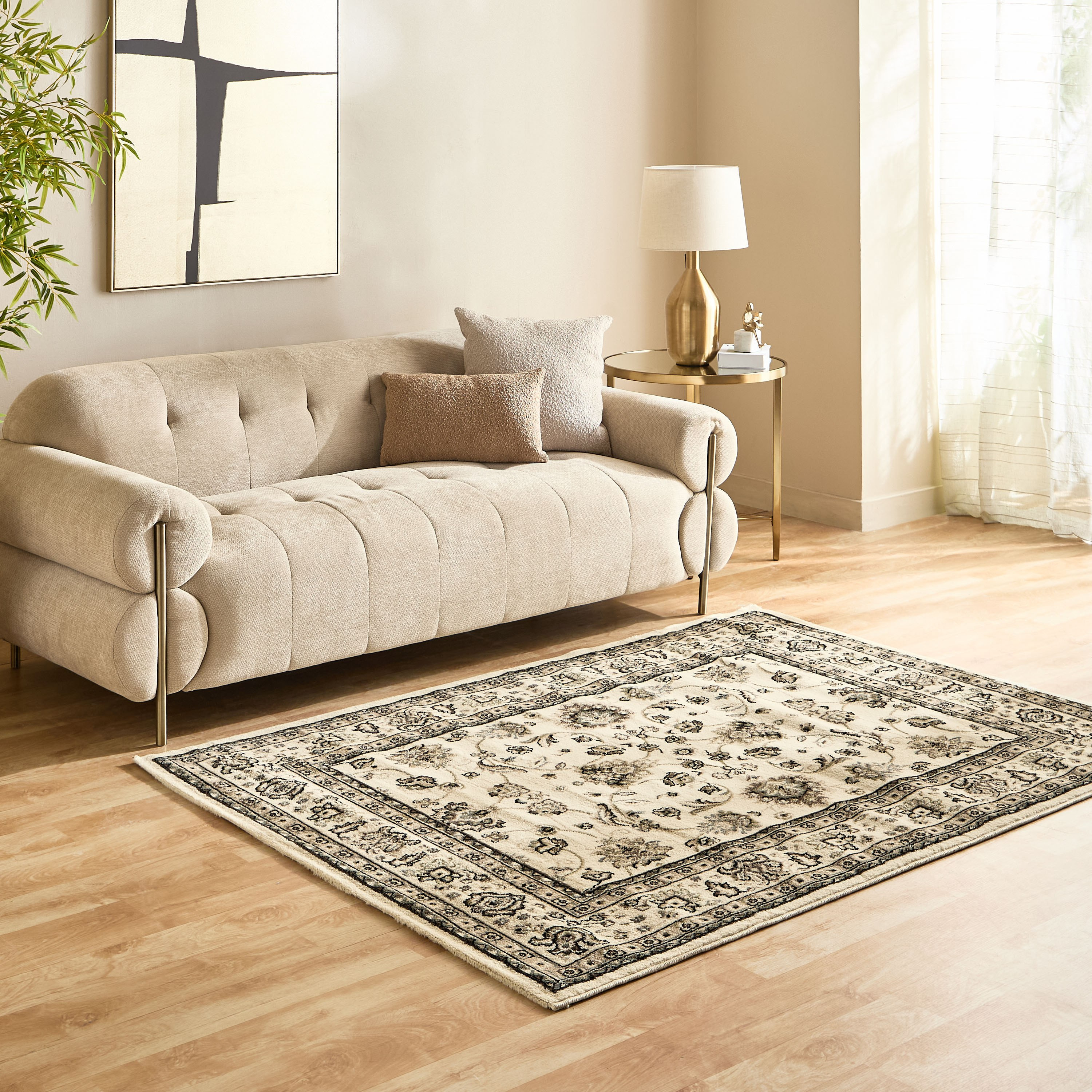 سجادة بولي بروبيلين مضادة للبقع كاشان من مشاعل - 150x200 سم-hbxdecorandfurnishings-floorcoverings-rugs-image-4