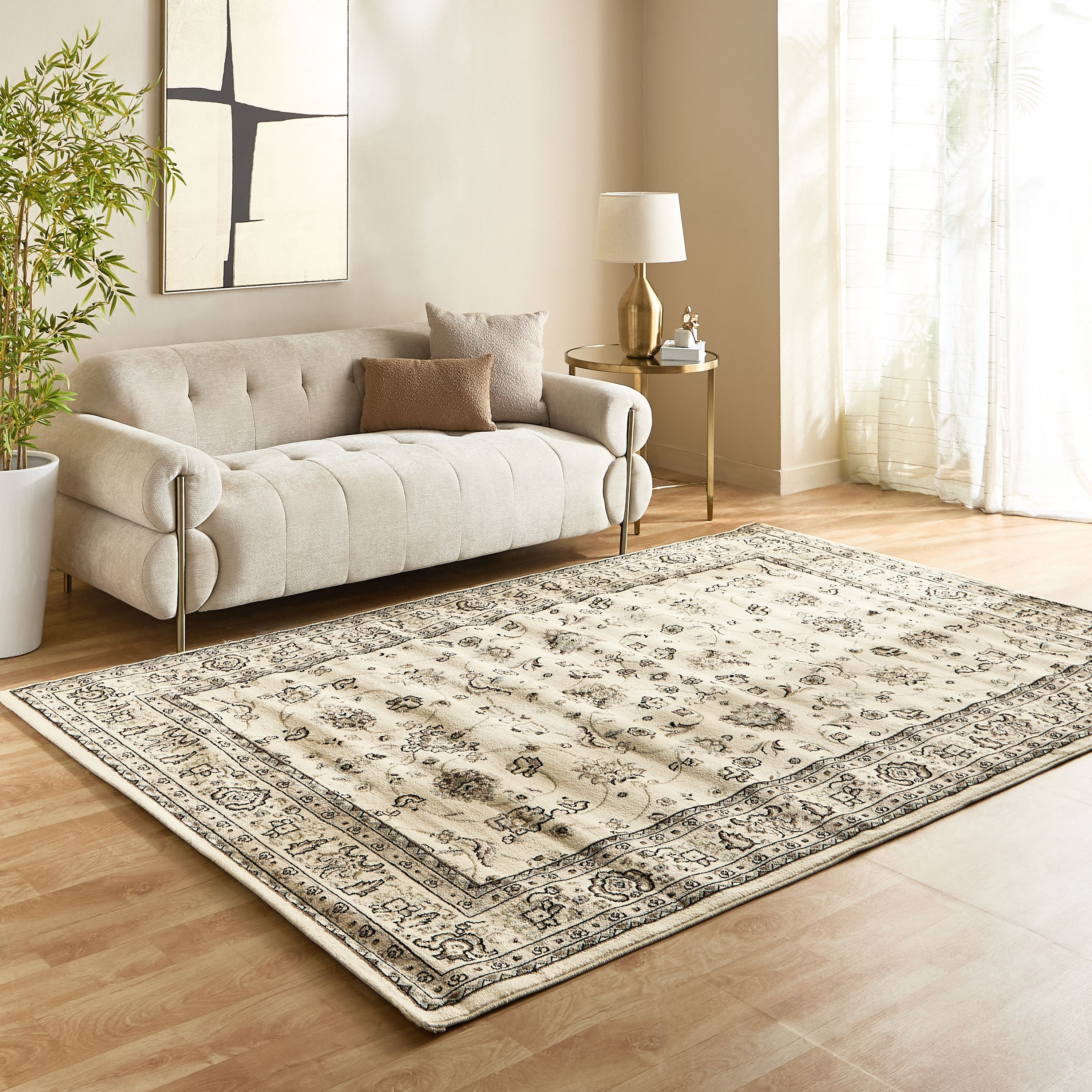 سجادة بولي بروبيلين مقاومة للبقع كاشان من مشاعل - 200x300 سم-hbxdecorandfurnishings-floorcoverings-rugs-image-4