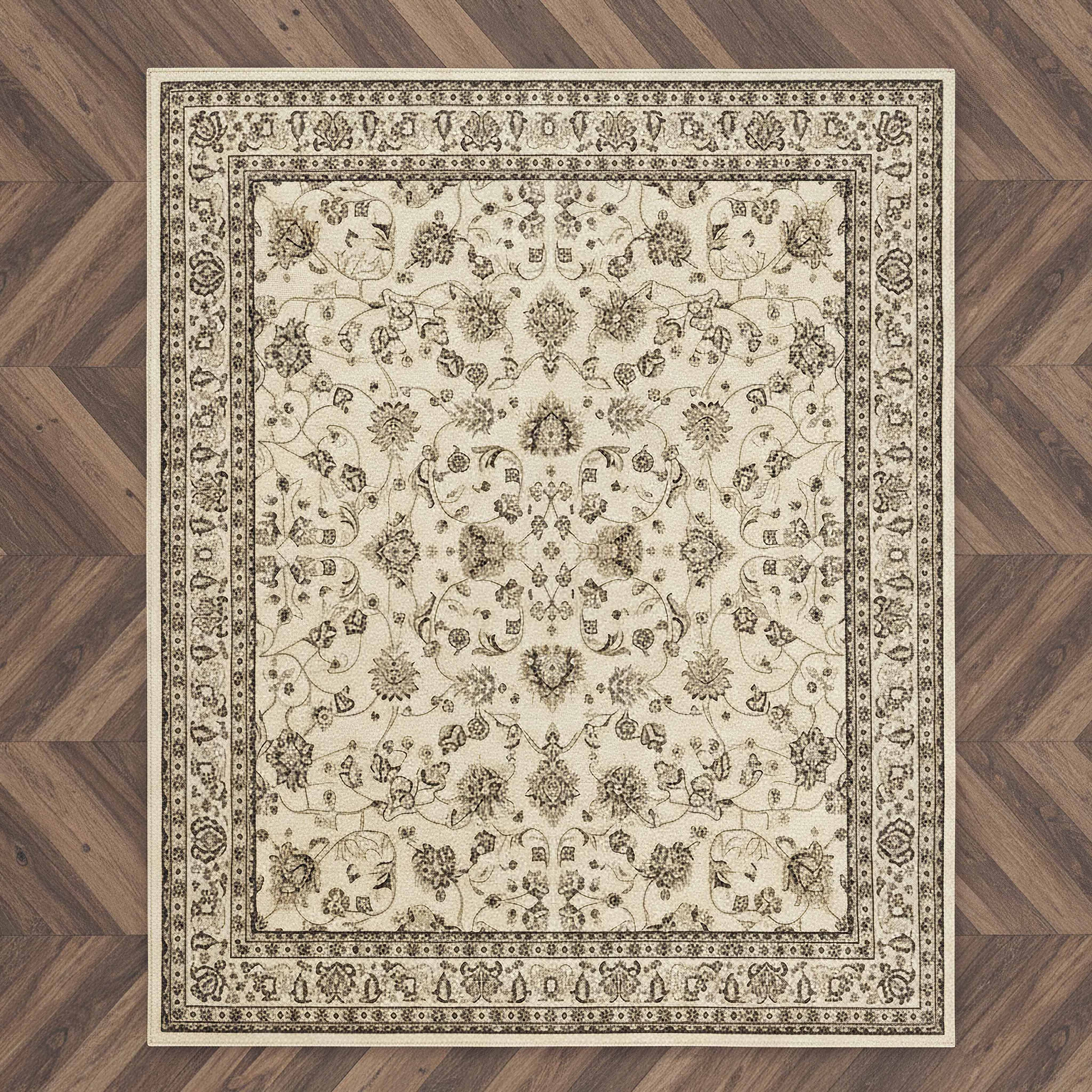 سجادة بولي بروبيلين مضادة للبقع كاشان من مشاعل - 240x360 سم-hbxdecorandfurnishings-floorcoverings-rugs-image-1