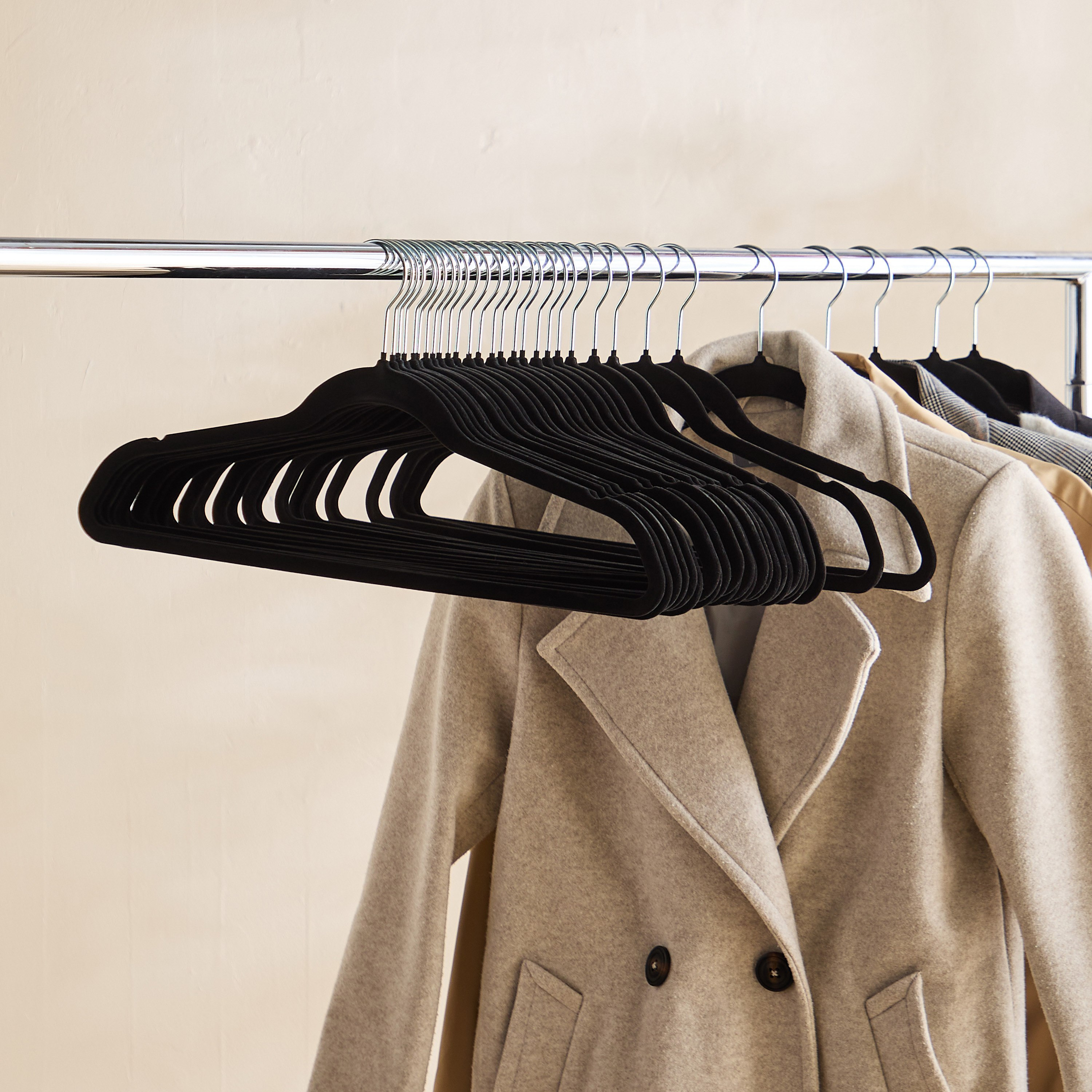 Luke Flocking Clothes Hanger - Set of 30-hbxhomeware-bathandlaundry-clothesdryingracks-image-1