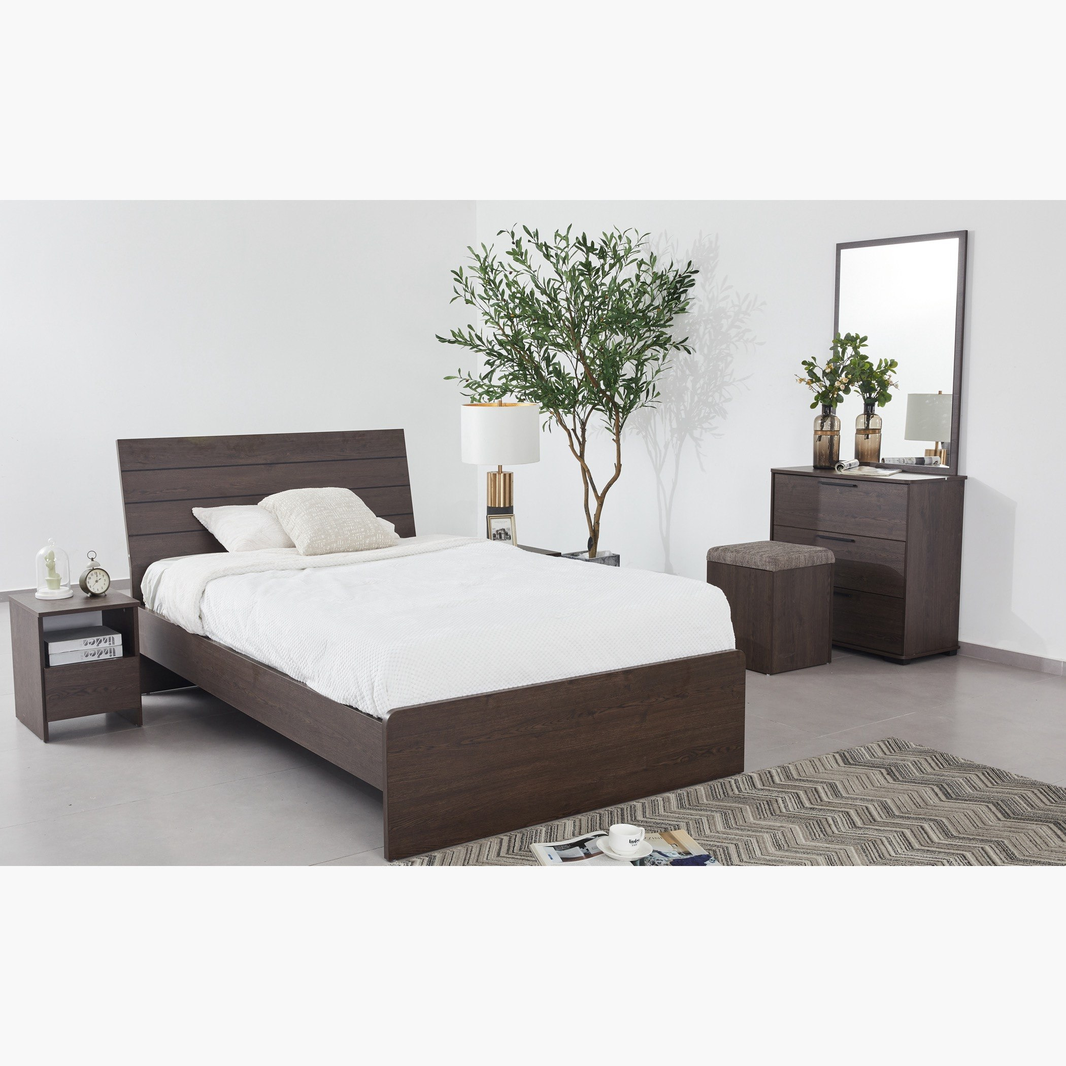 Movo Hotelya Nina Single Bed - 90x200 cm-hbxfurniture-bedsandbedsets-beds-single-image-3