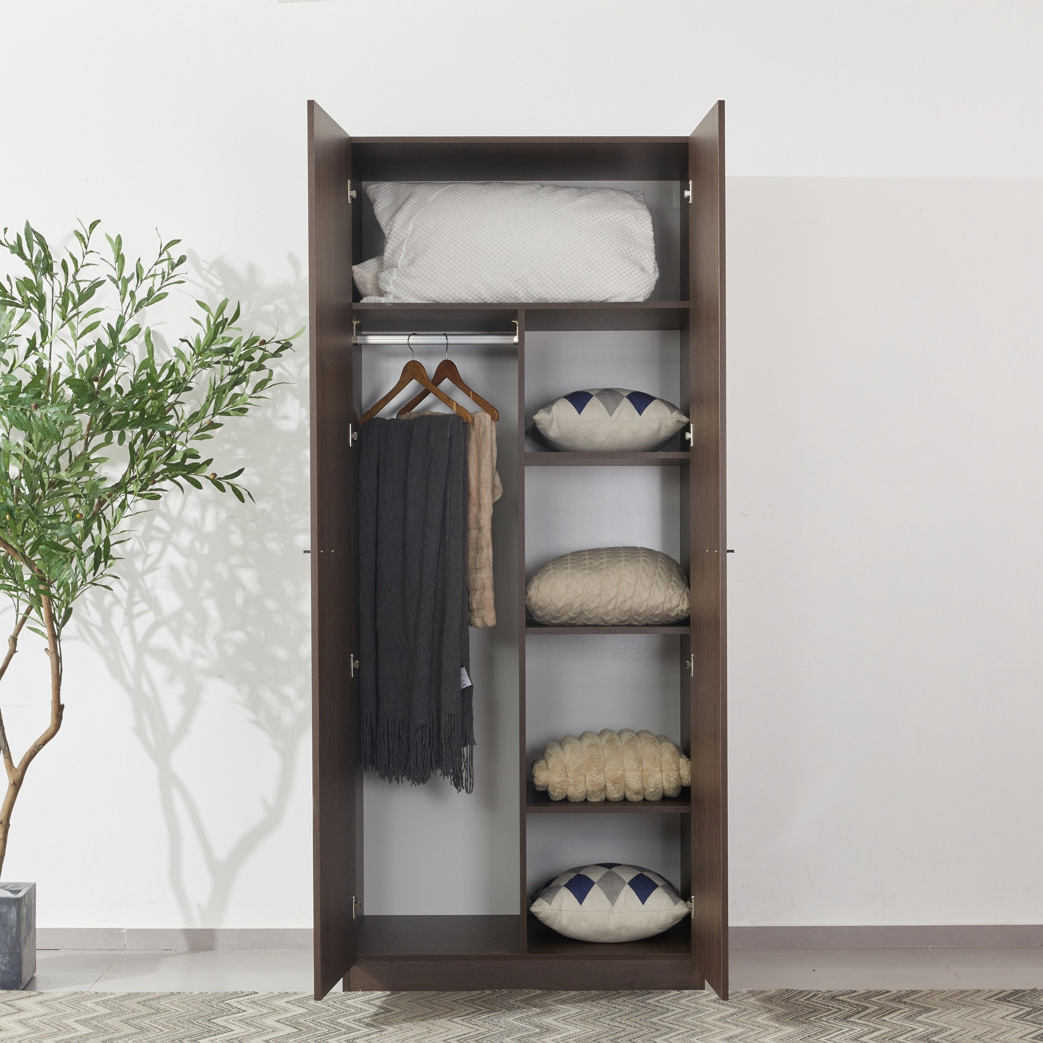 Movo Hotelya Nova 2-Door Wardrobe-hbxfurniture-wardrobes-image-2