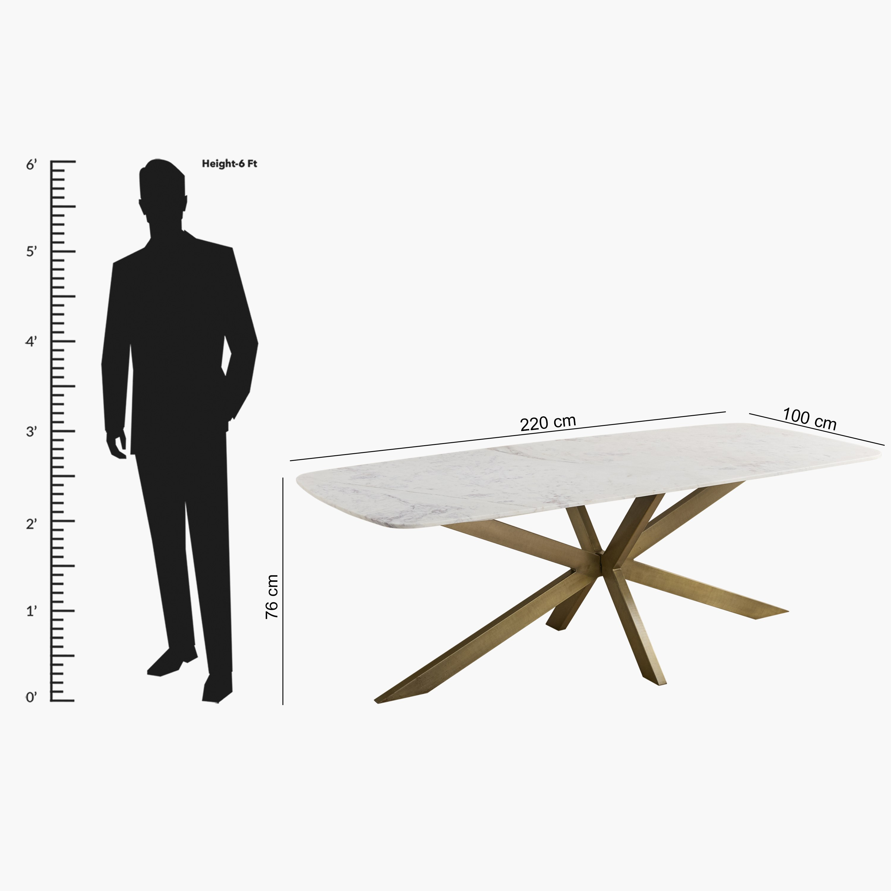 Cavon Portola NXT 8-Seater Genuine Marble Top Dining Table-hbxfurniture-diningroom-diningtables-eightseater-image-10