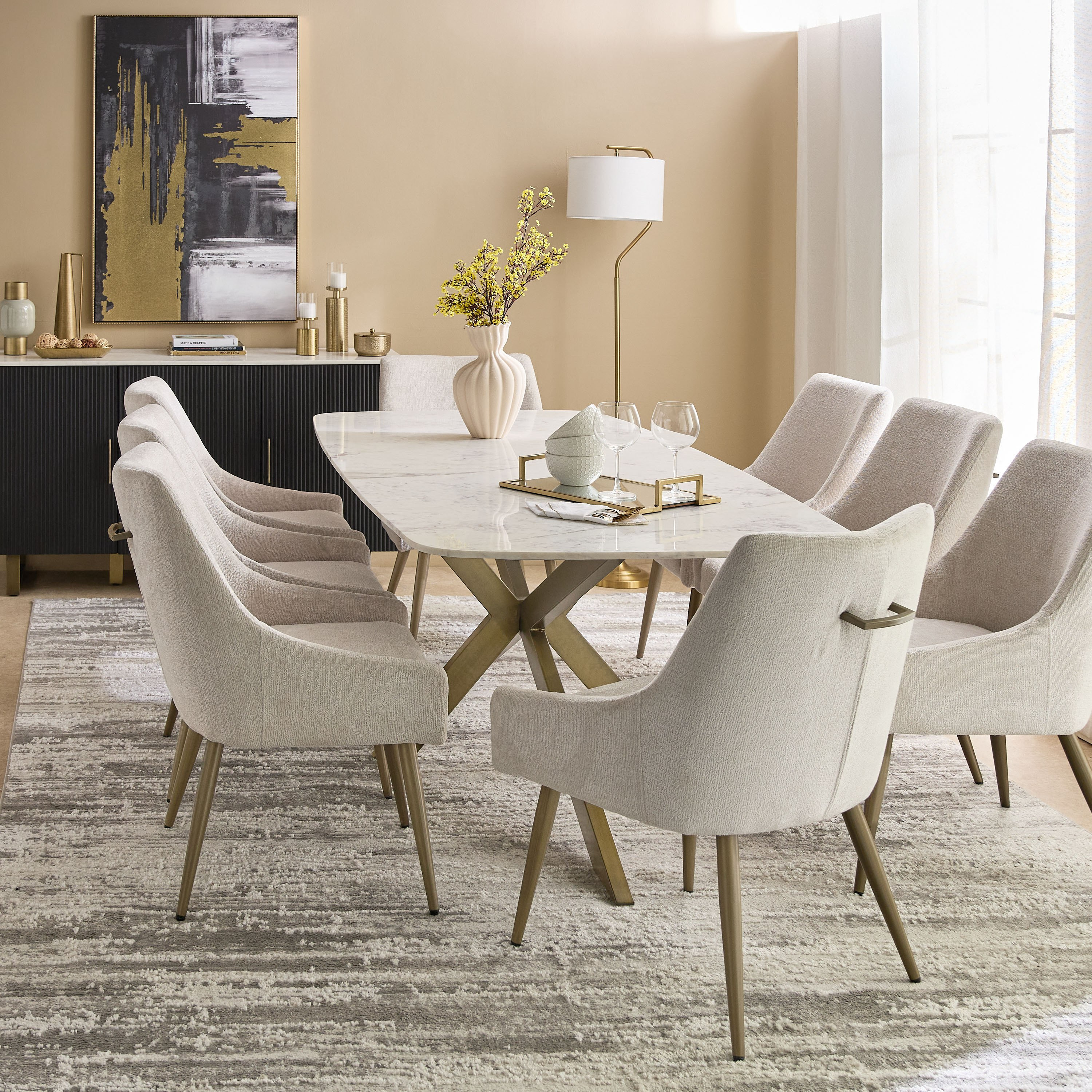 Cavon Portola NXT 8-Seater Genuine Marble Top Dining Table-hbxfurniture-diningroom-diningtables-eightseater-image-6