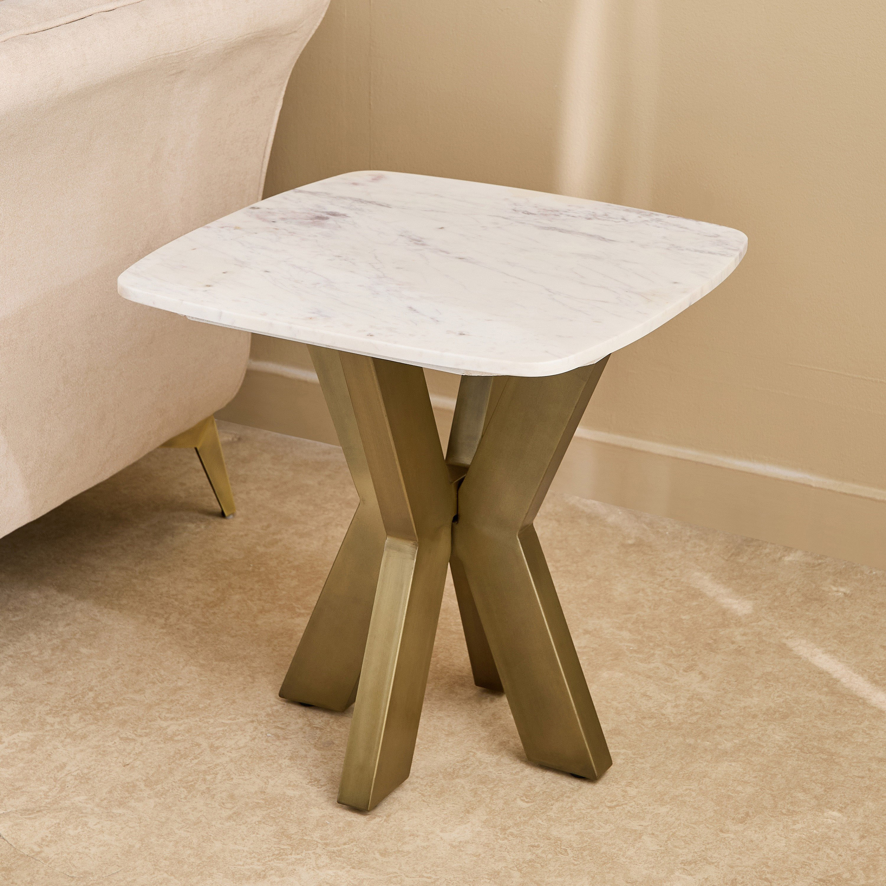 Cavon Portola NXT Genuine Marble Top End Table-hbxfurniture-livingroom-endtables-image-2