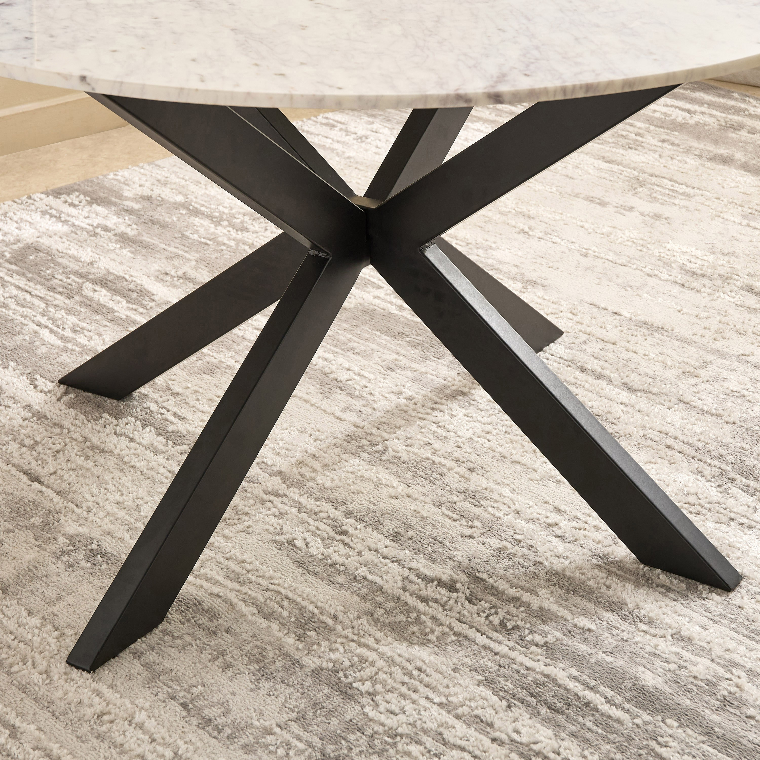 Cavon Portola 6-Seater Genuine Marble Top Round Dining Table-hbxdiningroom-diningtablesandsets-diningtables-sixseater-image-5