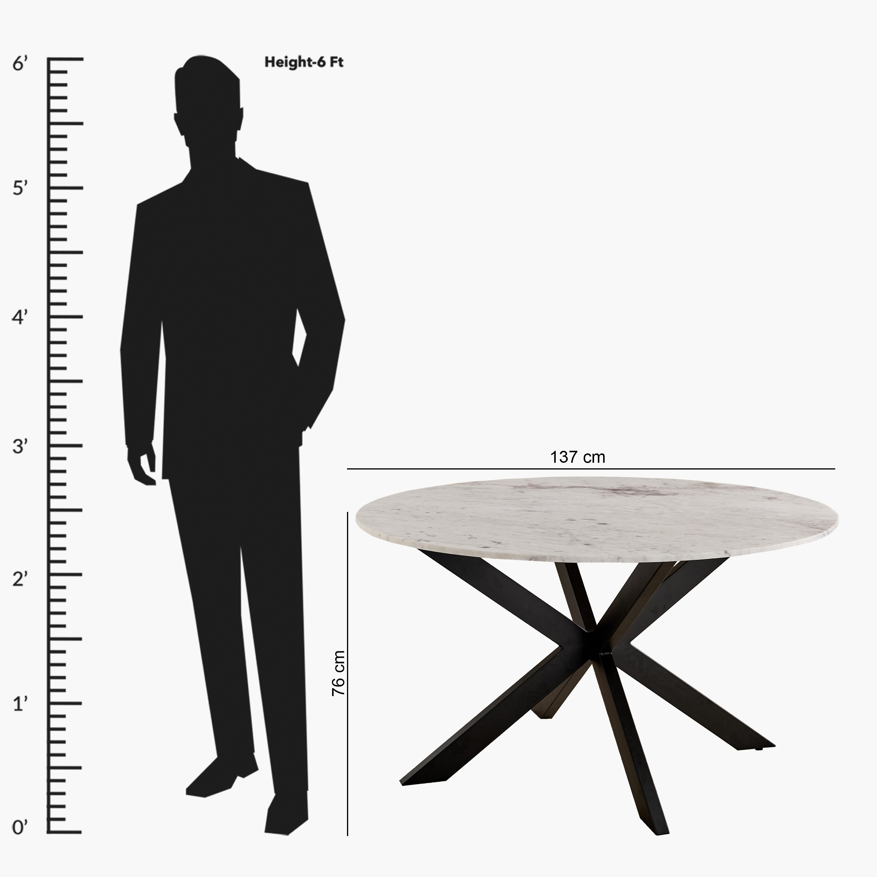 Cavon Portola 6-Seater Genuine Marble Top Round Dining Table-hbxdiningroom-diningtablesandsets-diningtables-sixseater-image-9